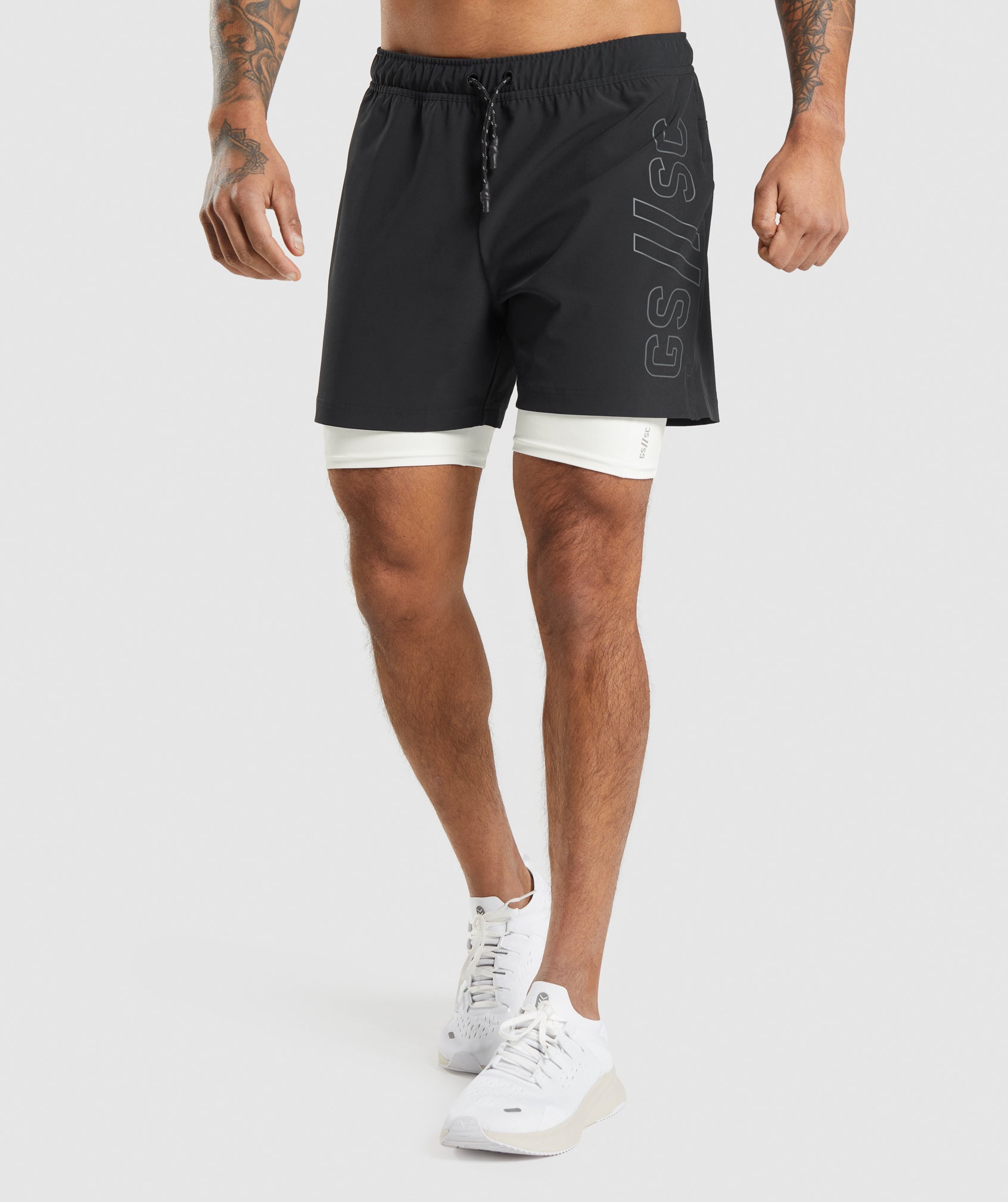 Gymshark//Steve Cook Ranger Shorts in Black - view 1