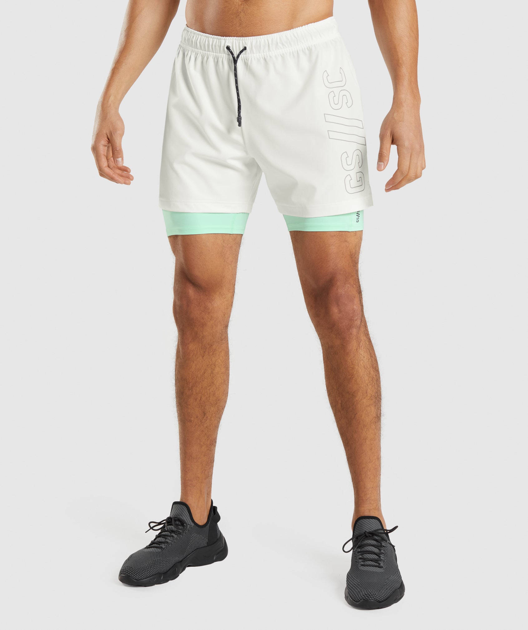 Gymshark//Steve Cook Ranger Shorts in Off White