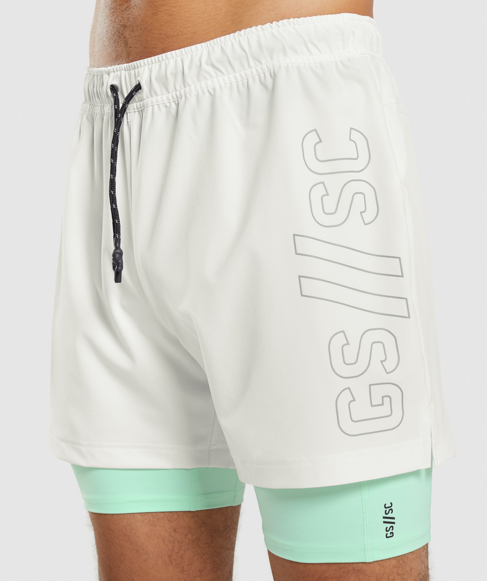 Gymshark//Steve Cook Ranger Shorts in Off White