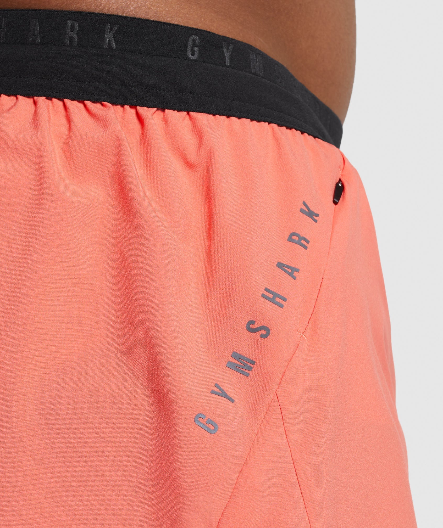 Gymshark Mens Orange & Tan Graphic Camo Elastic Waist Drawstring Shorts  Size Med