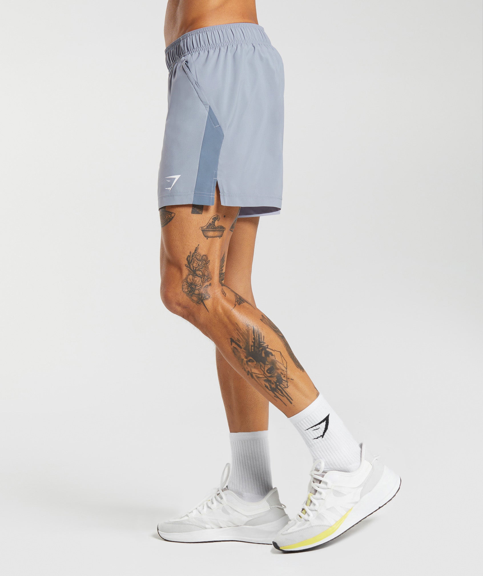 Sport 5" Shorts in Drift Grey/Evening Blue