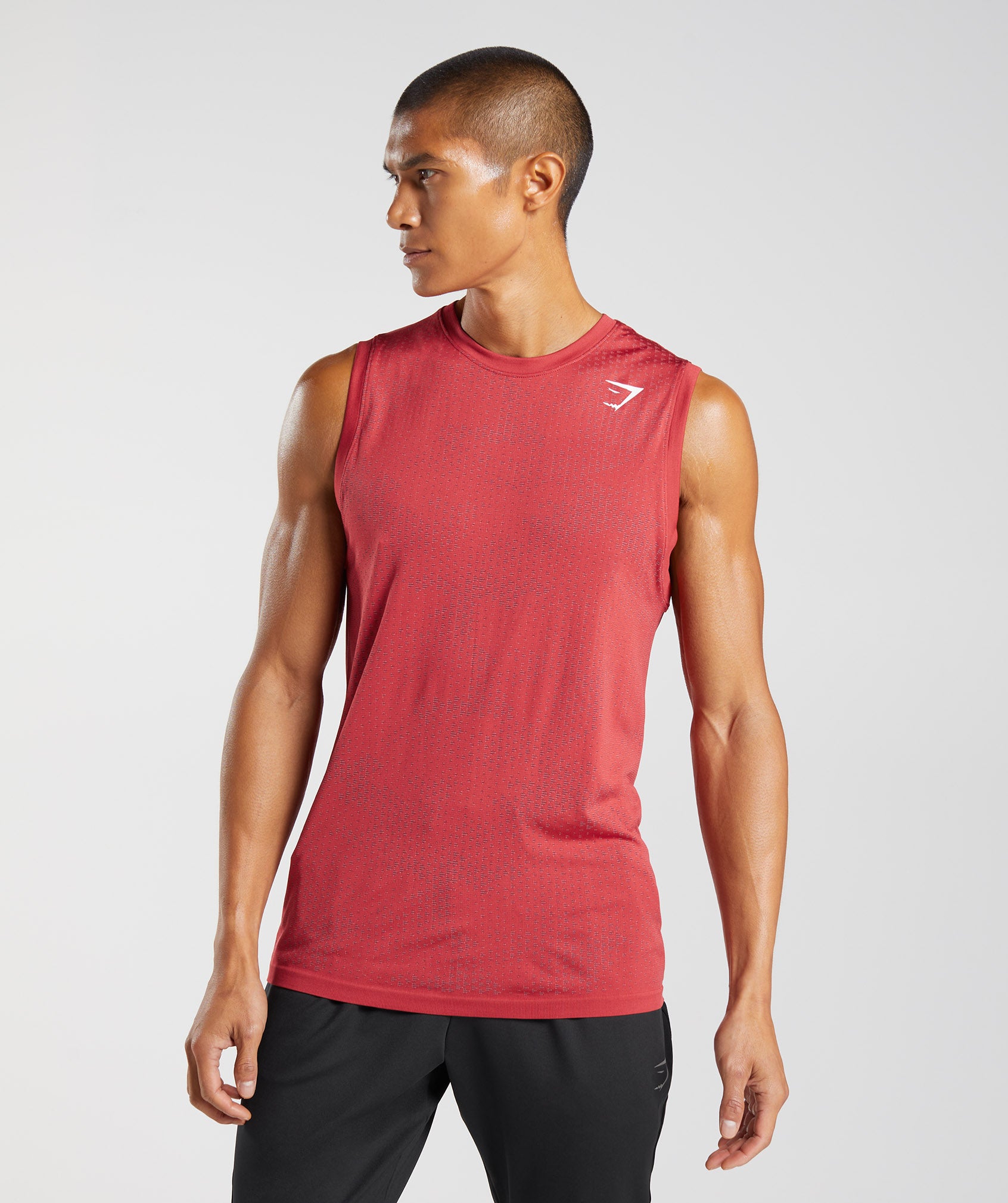 Sport Seamless Tank in Salsa Red/Baked Maroon