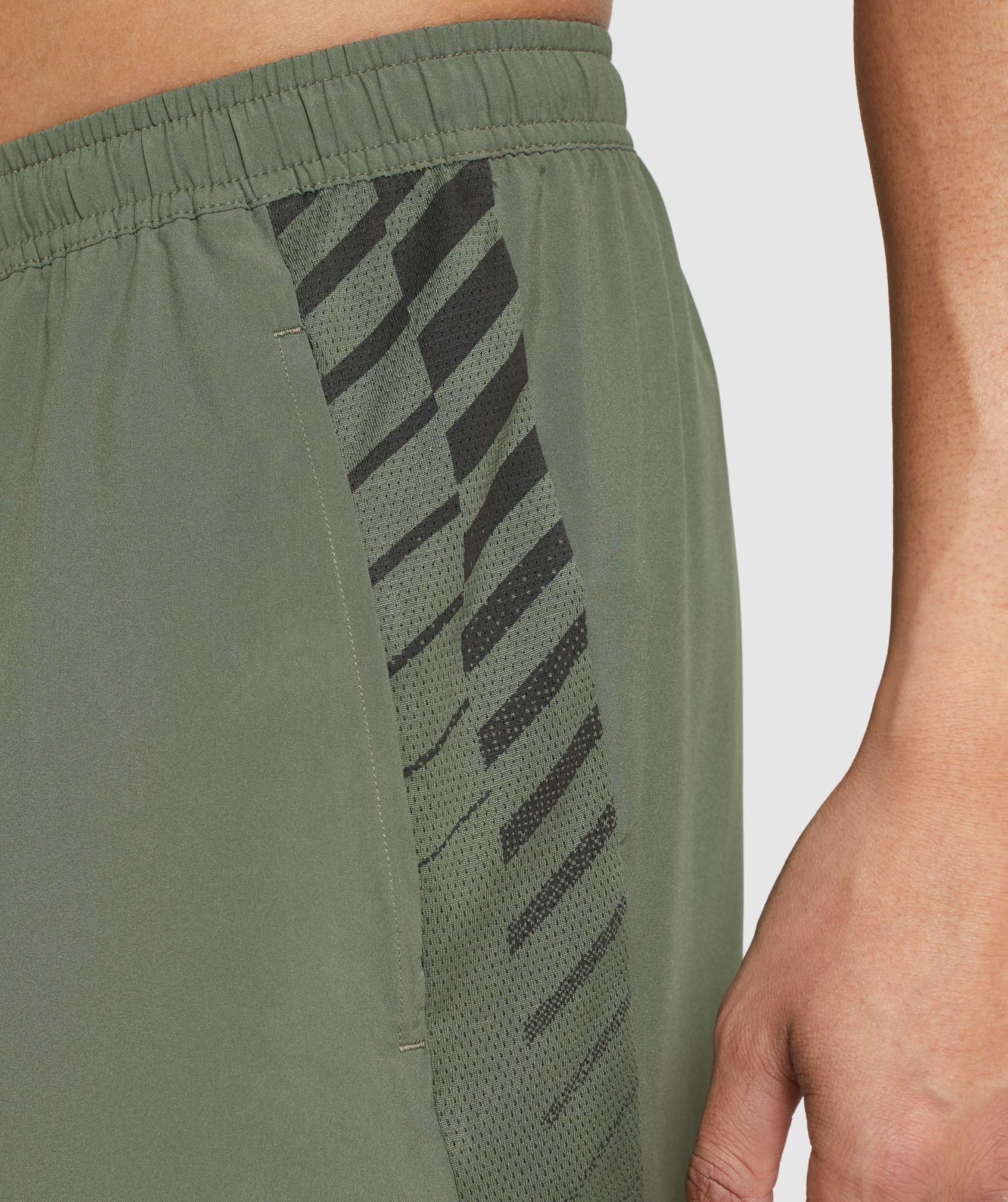 Sport Stripe 7" Shorts in Core Olive - view 5