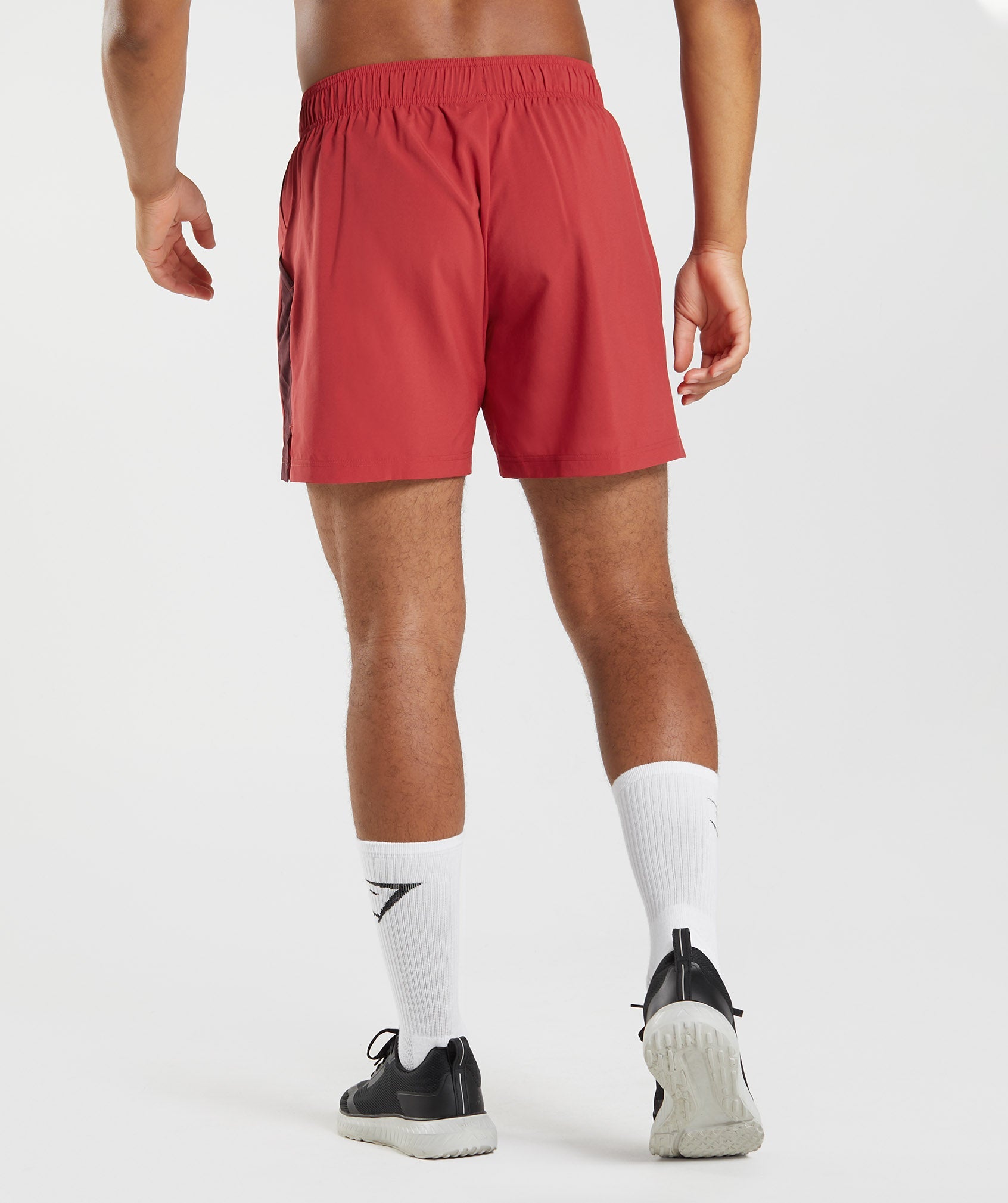 Jockey Men's Knit Sport Shorts- 9411 (Charcoal Melange & Shanghai Red) -   - Feel Free