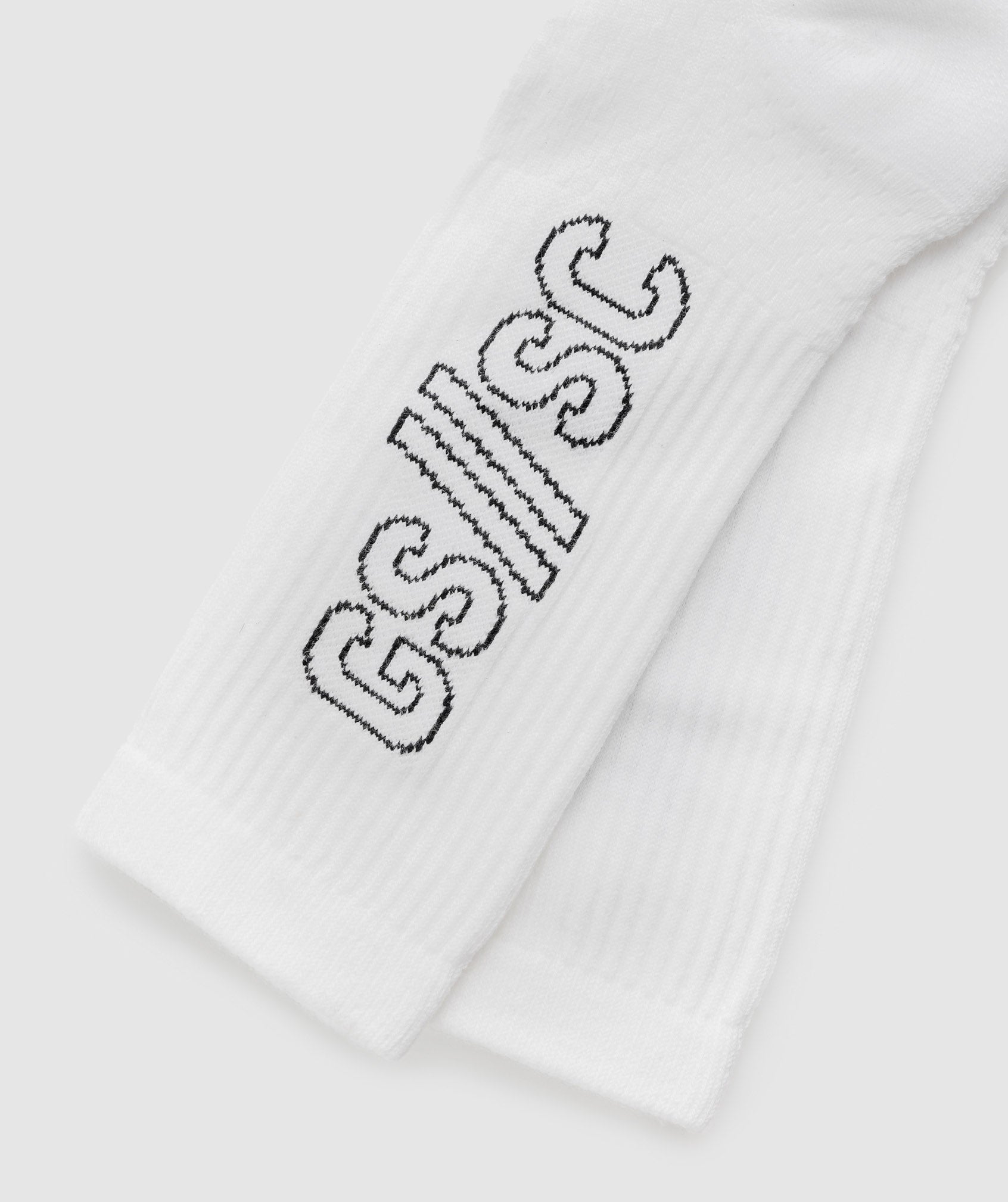 Gymshark//Steve Cook Crew Socks in White - view 2