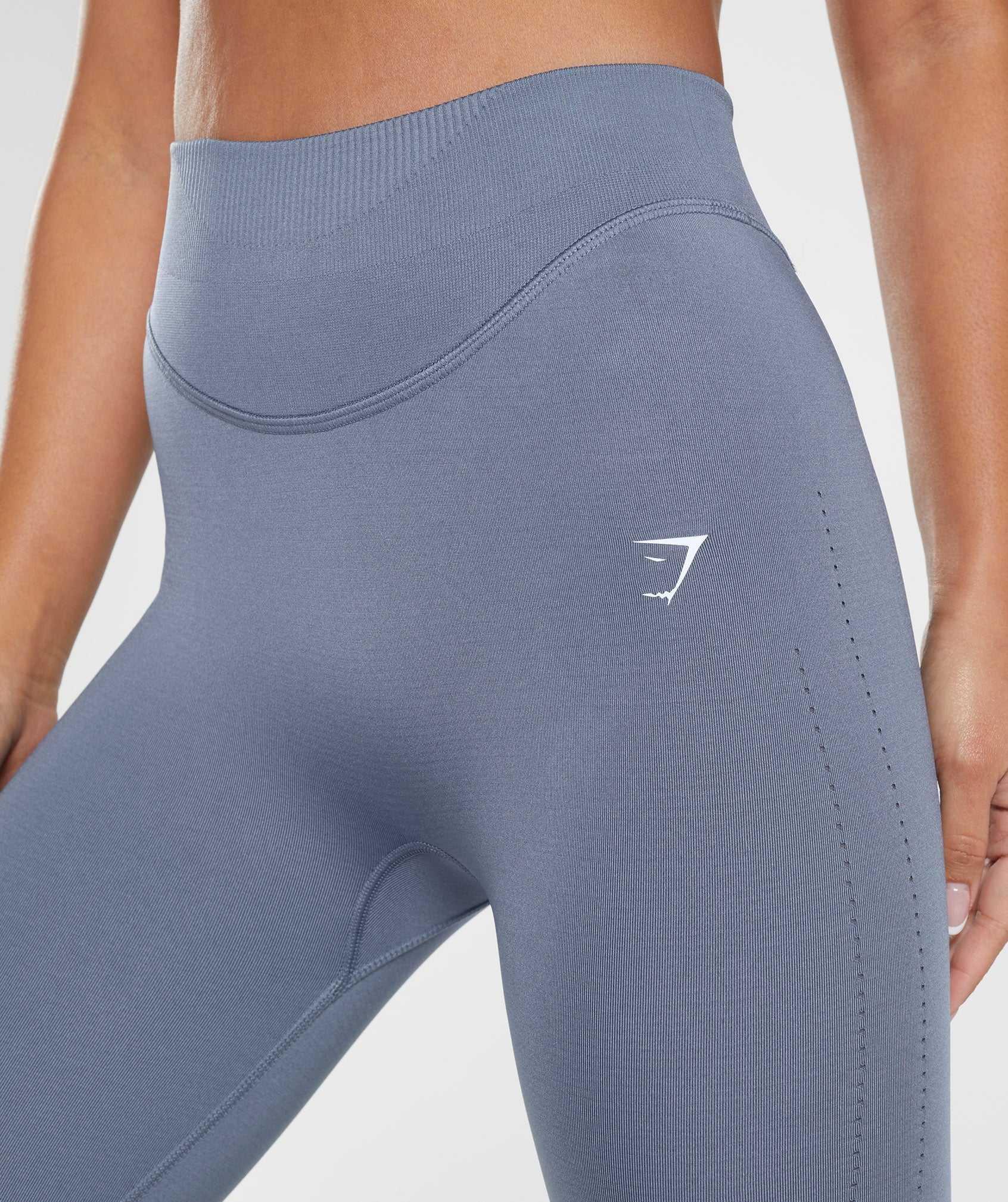 Gymshark Adapt Camo Seamless Leggings - River Stone Grey/Evening Blue