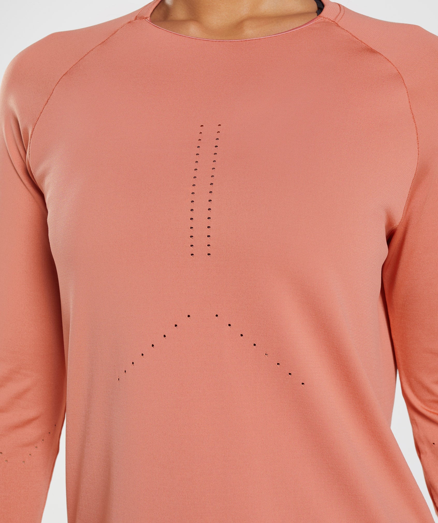 Sweat Seamless Long Sleeve Top in Terracotta Pink