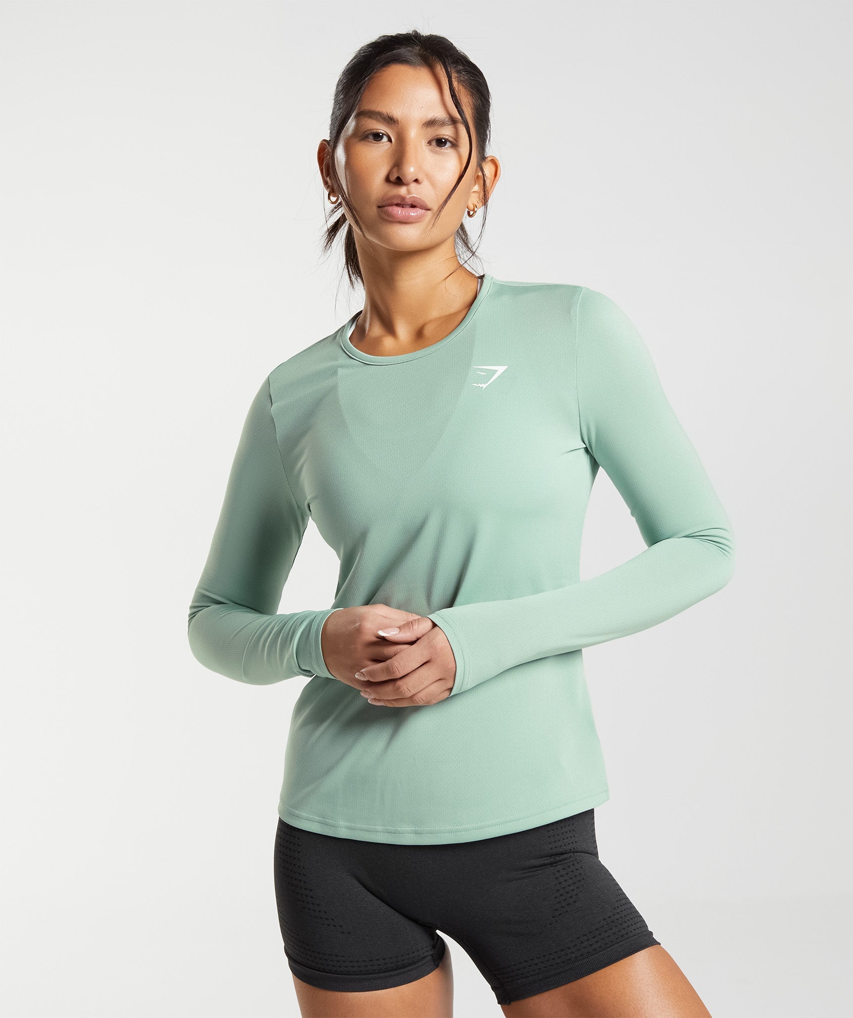 Training Long Sleeve Top in Desert Sage Green - view 1