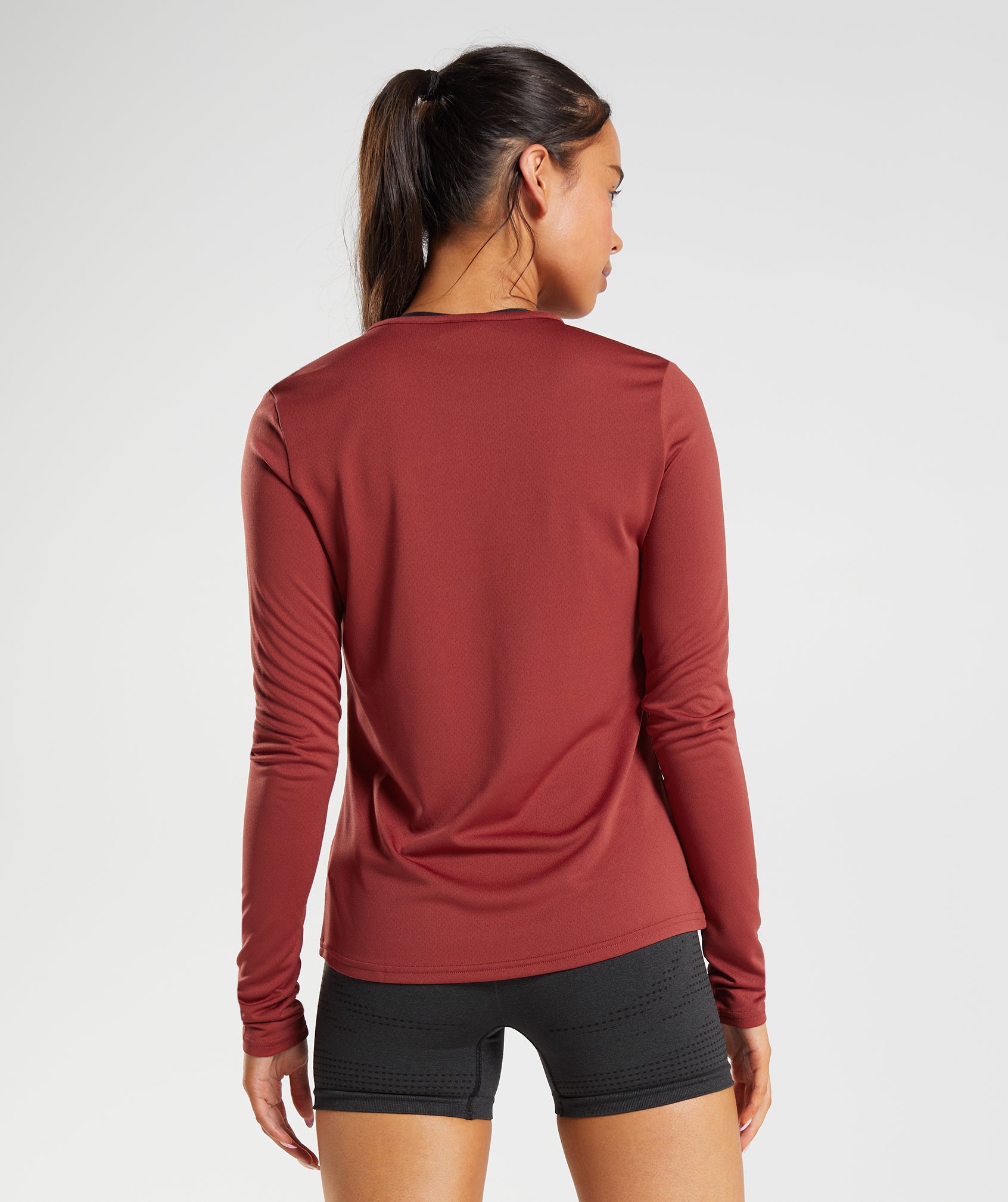 Training Long Sleeve Top in Rosewood Red - view 2