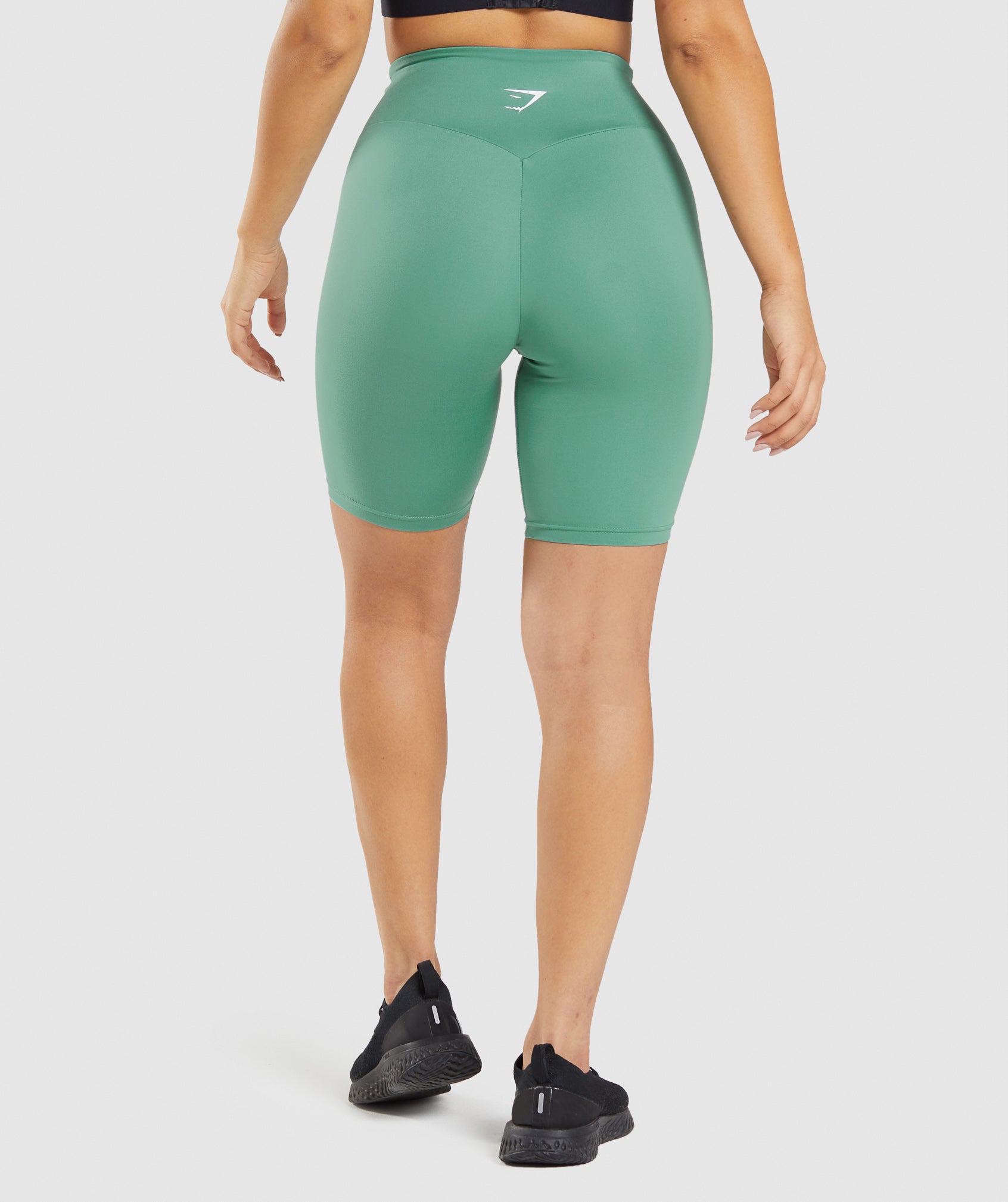 Green Mermaid Shorts Biking Running Women Workout Sports Athletic