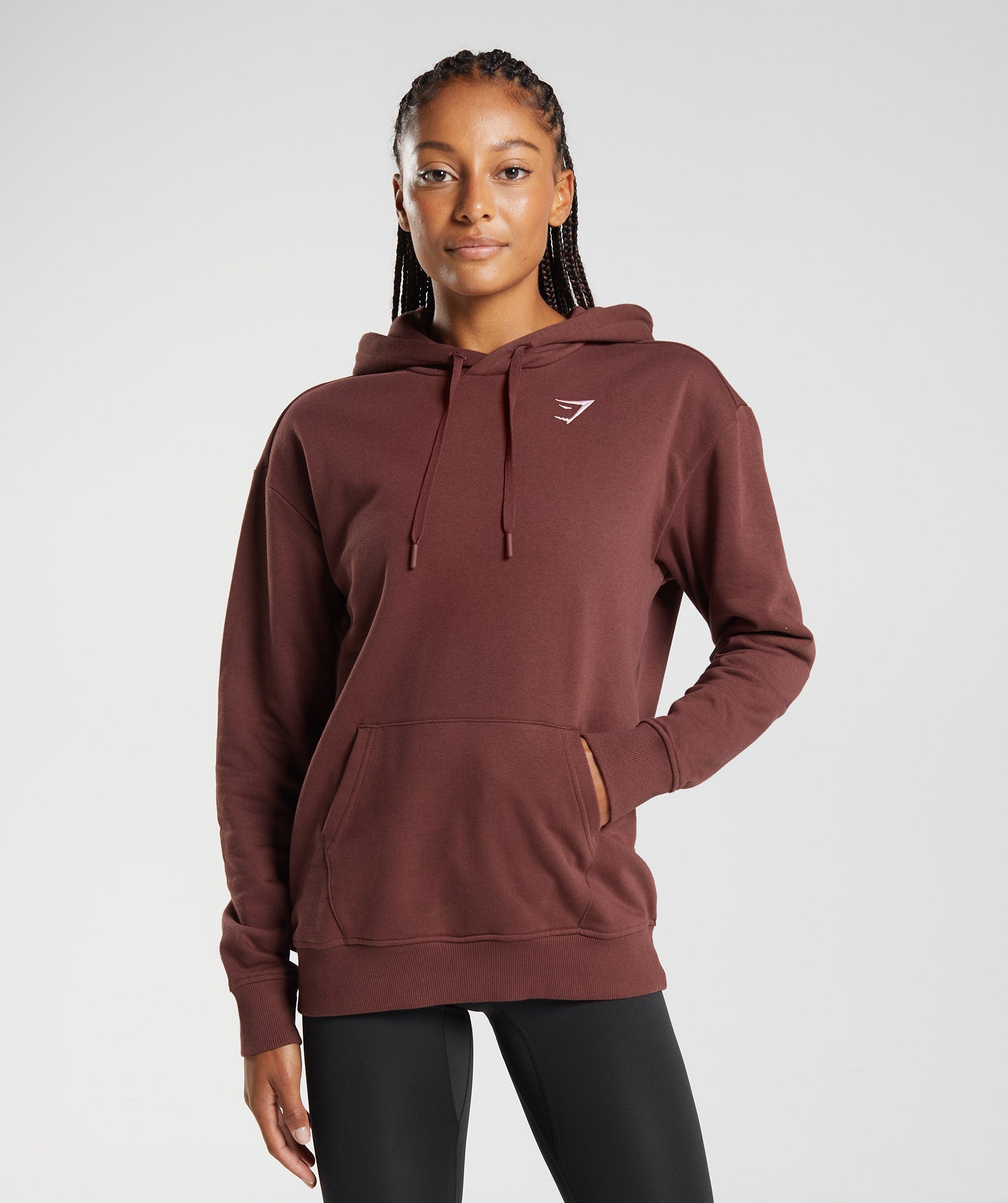 Training Oversized Hoodie in Cherry Brown - view 1