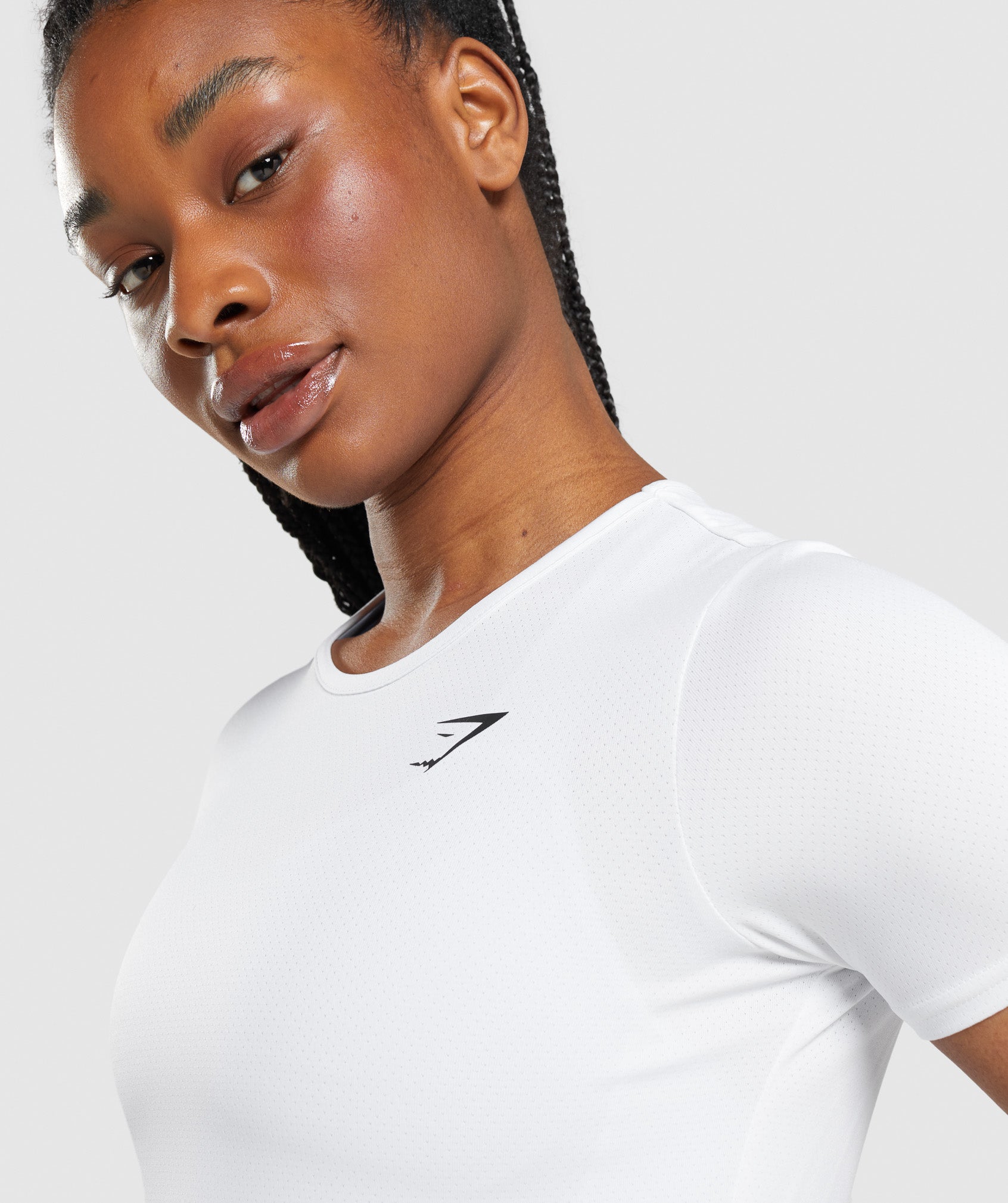 Women's training t-shirt Gymshark Vital Seamless black/marl 