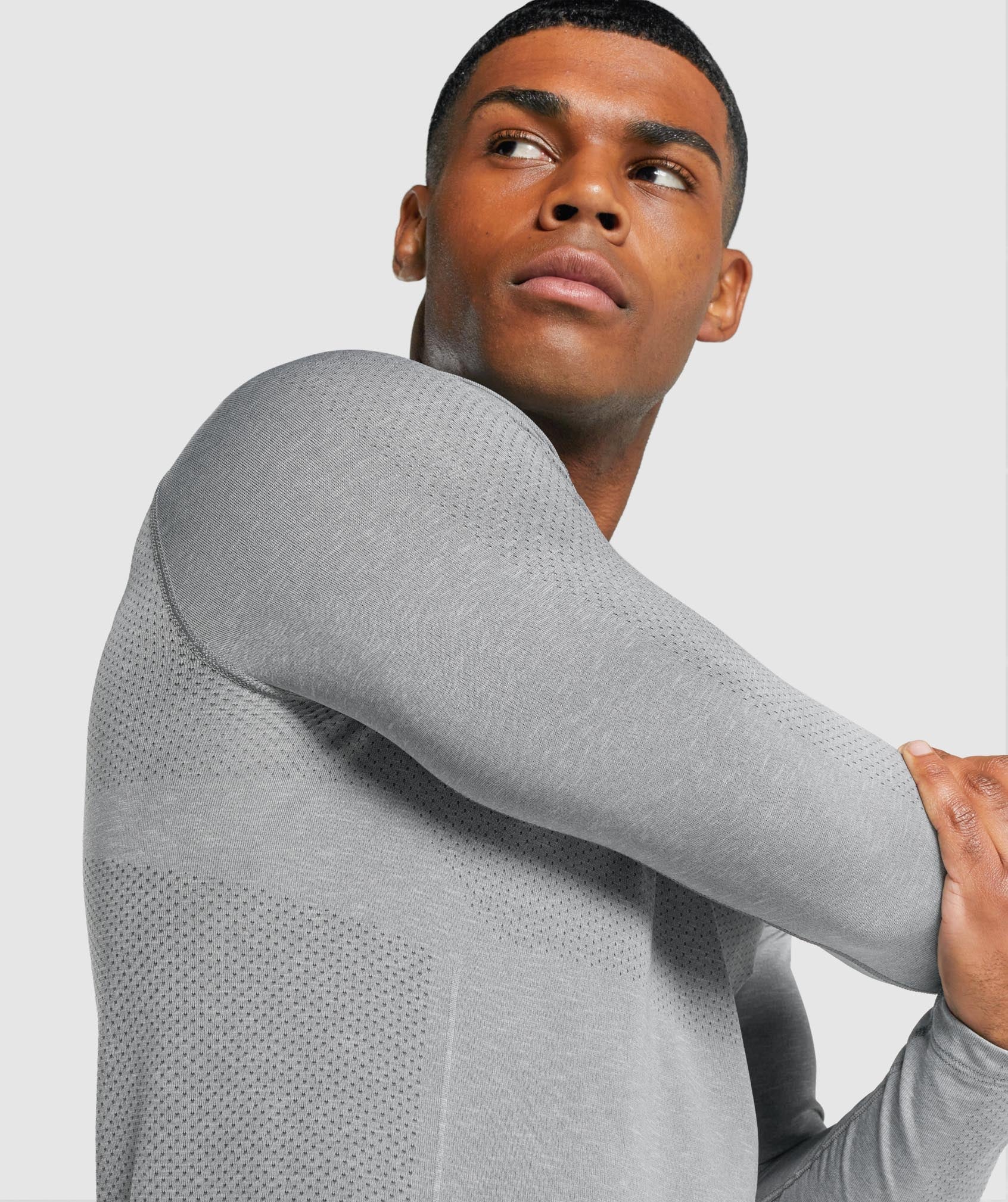 Gymshark Vital Light Seamless Long Sleeve T-Shirt - Charcoal Marl