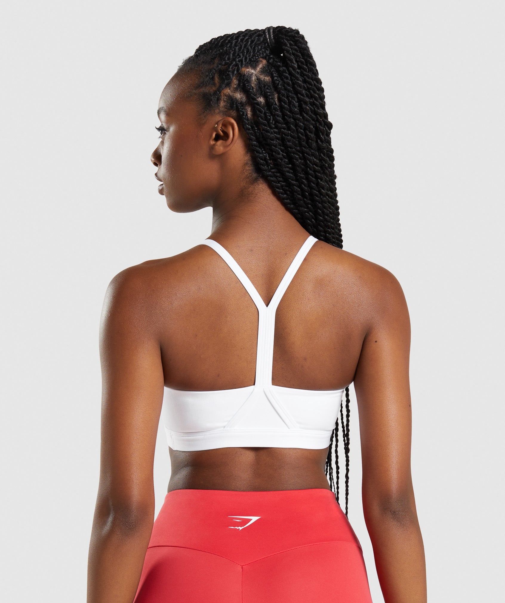 Ribbed Scoop Neck Sports Bra - Creamy White – Primewolfwear