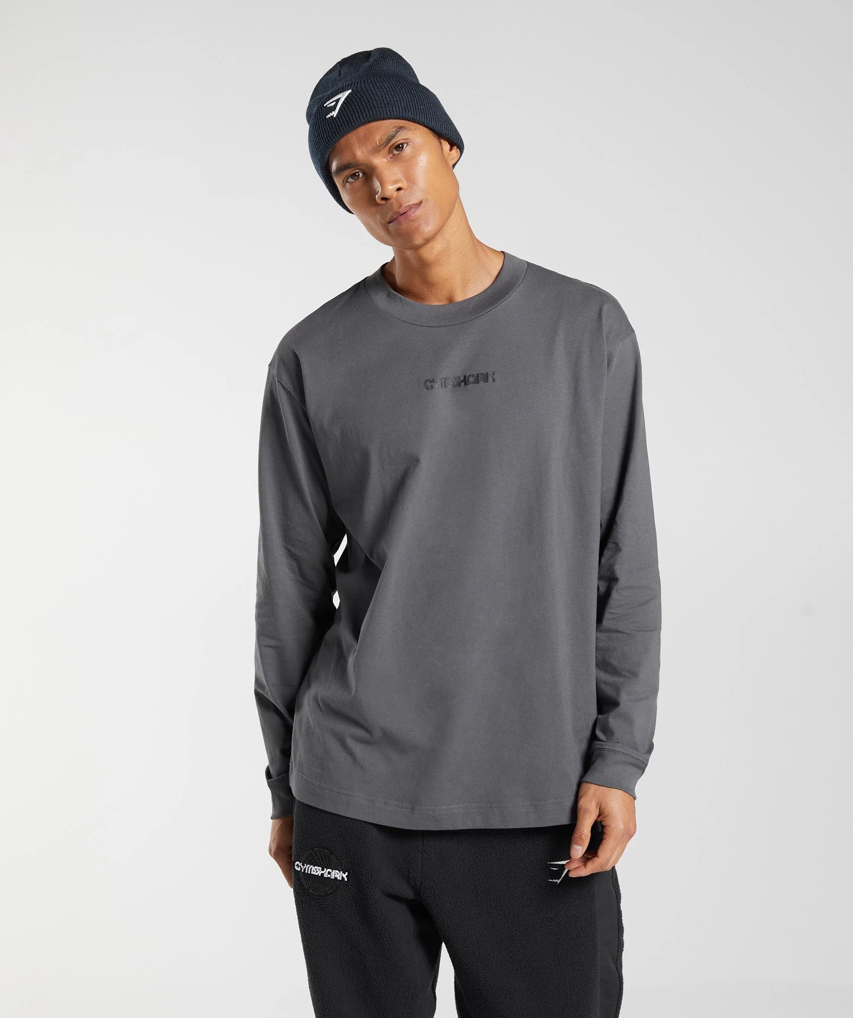 Gymshark Vibes Long Sleeve T-Shirt - Silhouette Grey