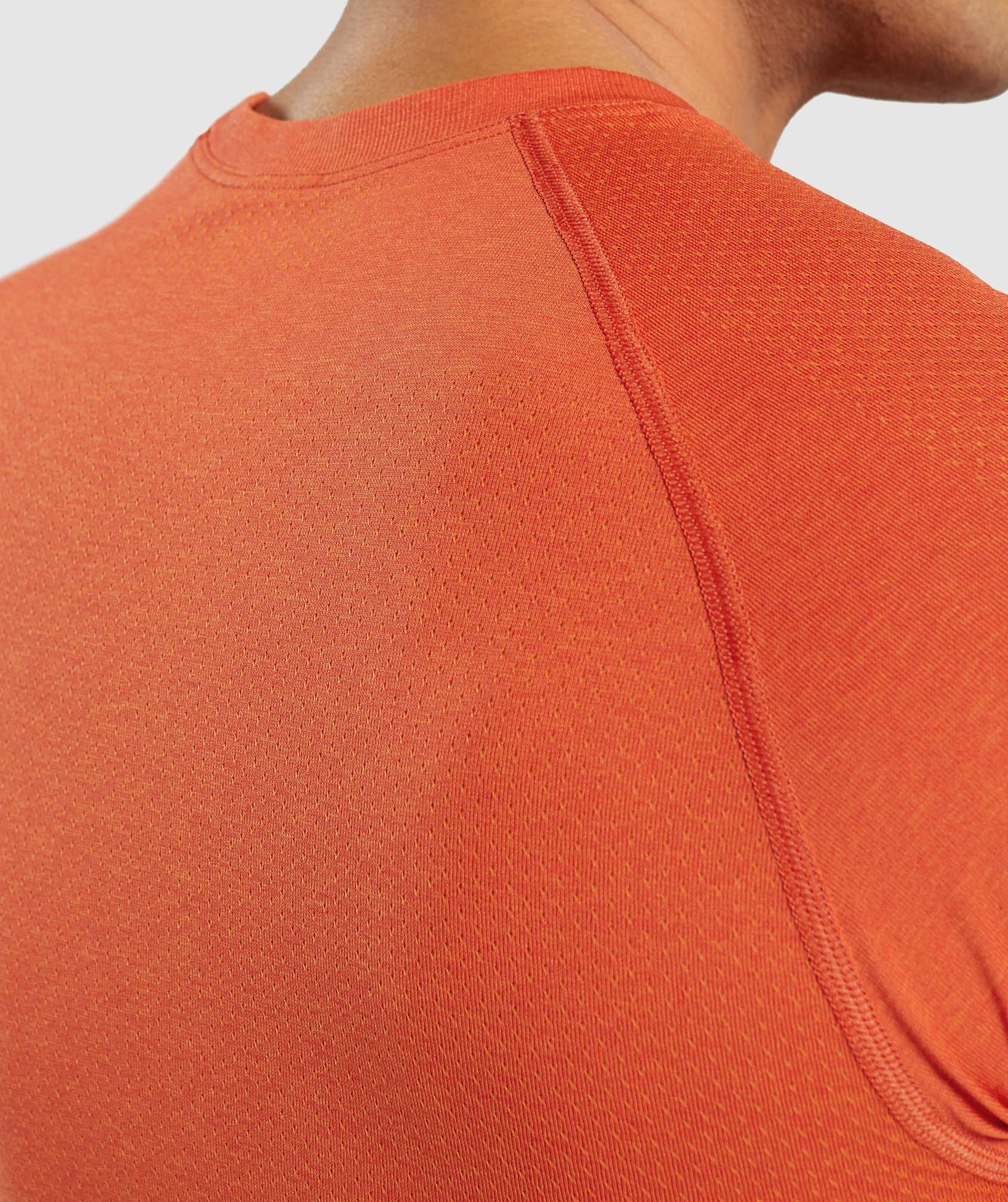 Vital Light Seamless T-Shirt in Papaya Orange Marl - view 6