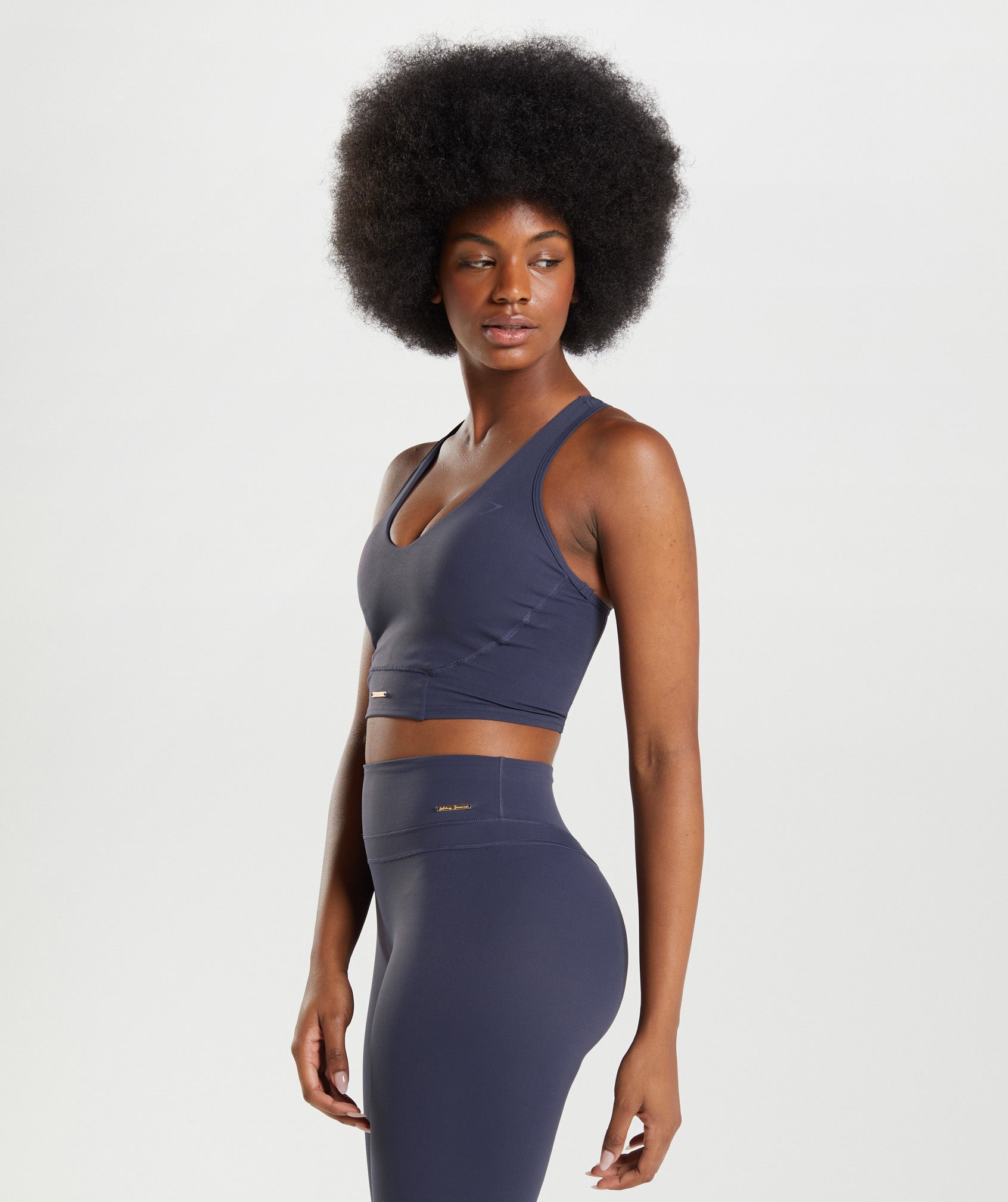 Whitney Crop Tank in Indigo Navy