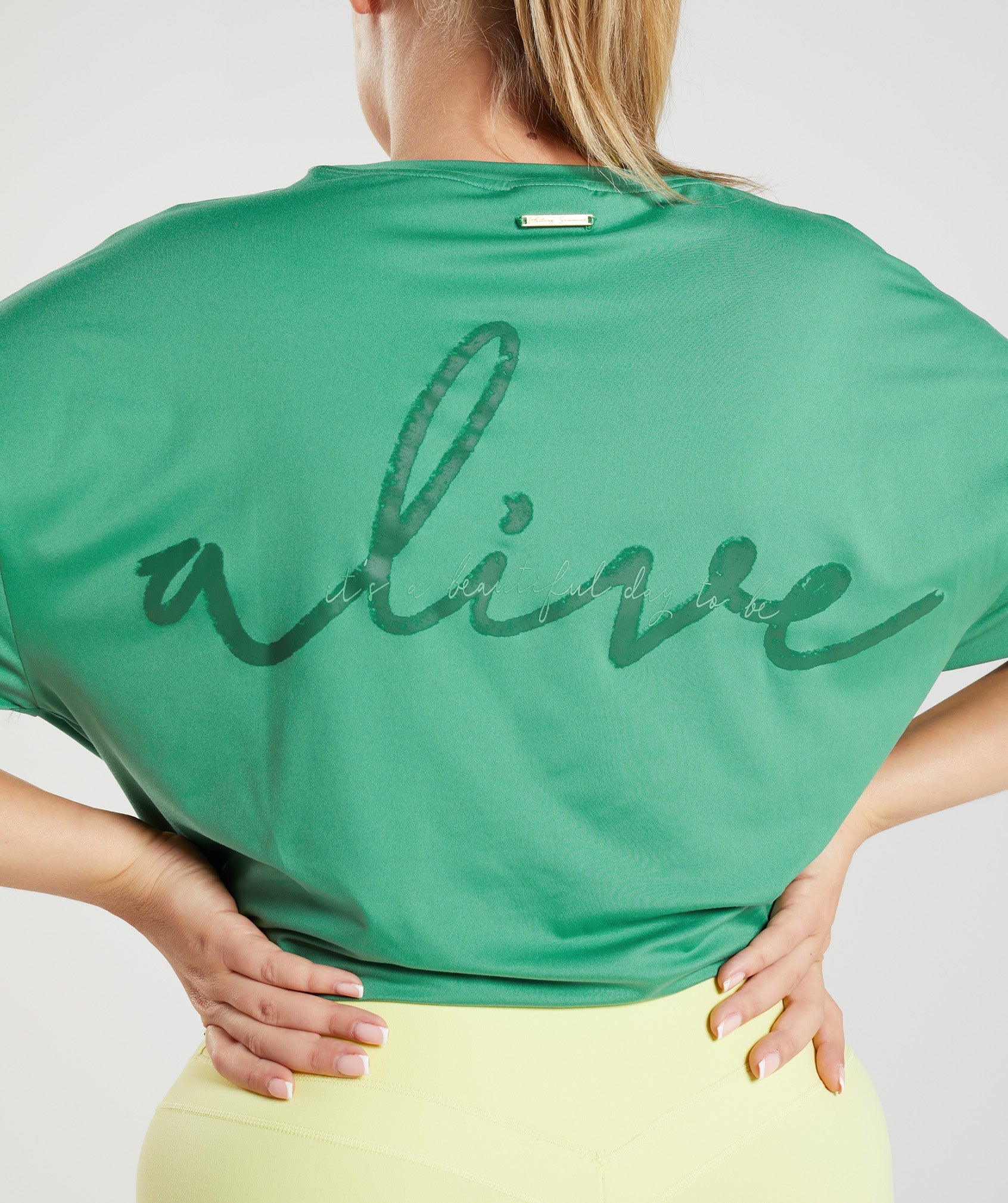 Whitney Oversized T-Shirt in Palm Green