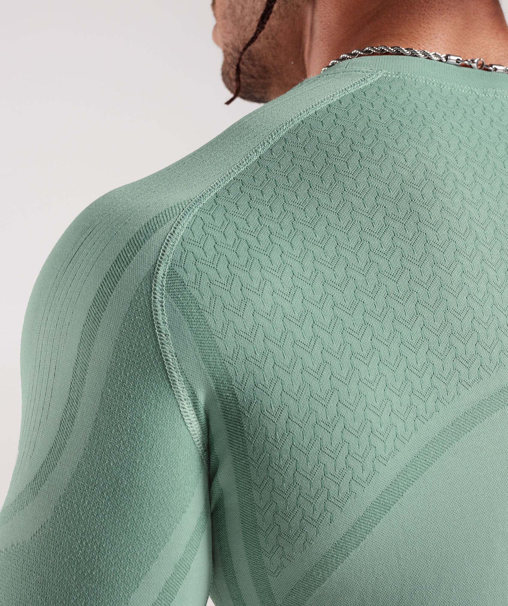 315 Seamless Long Sleeve T-Shirt in Frost Teal/Ink Teal