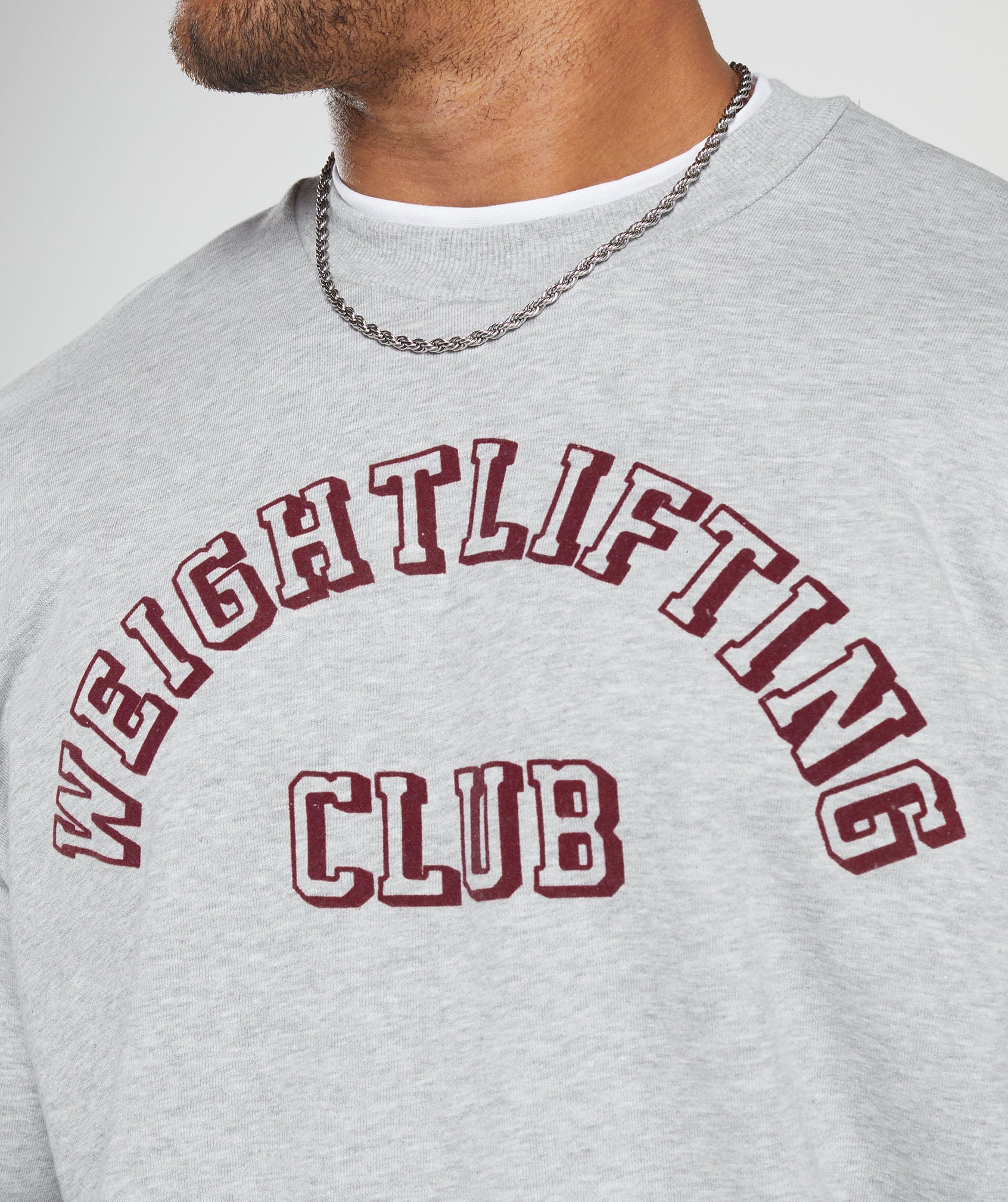 Weightlifting Club Crew in Light Grey Core Marl - view 5
