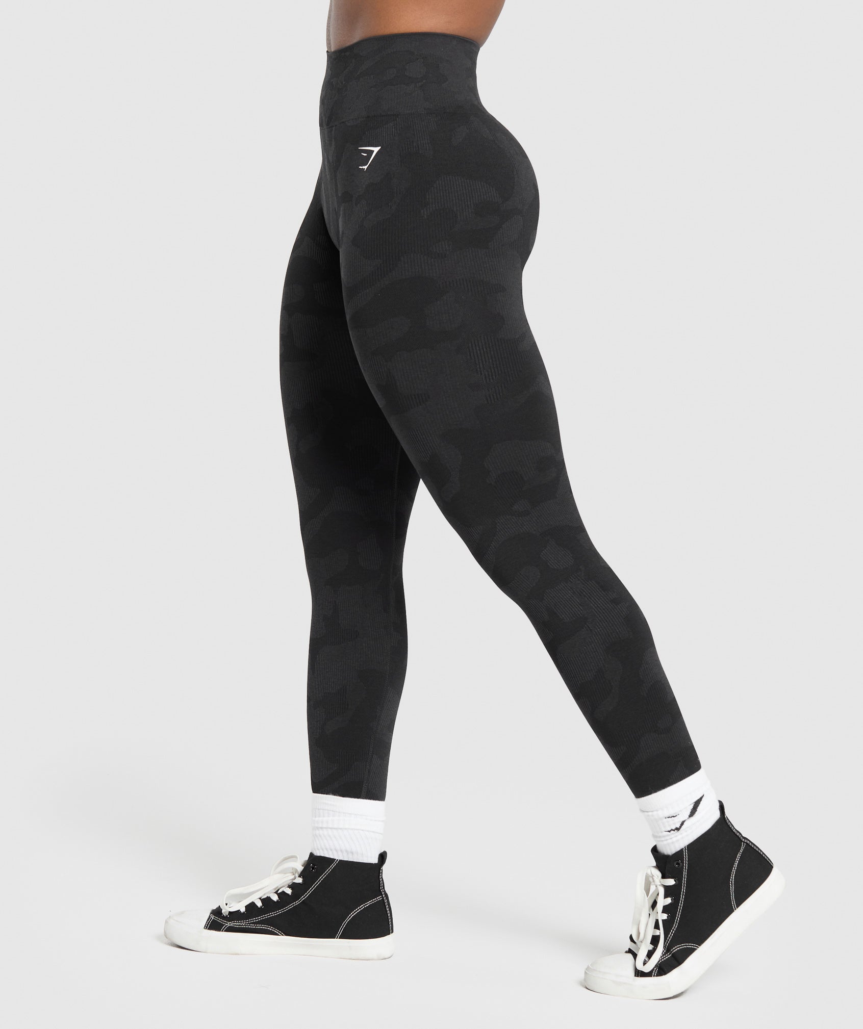 Adapt Camo Seamless Leggings in Black/Asphalt Grey - view 3