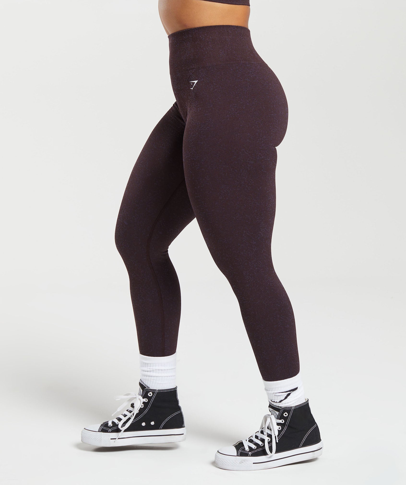 Adapt Fleck Seamless Leggings in Plum Brown/Dewberry Purple - view 3