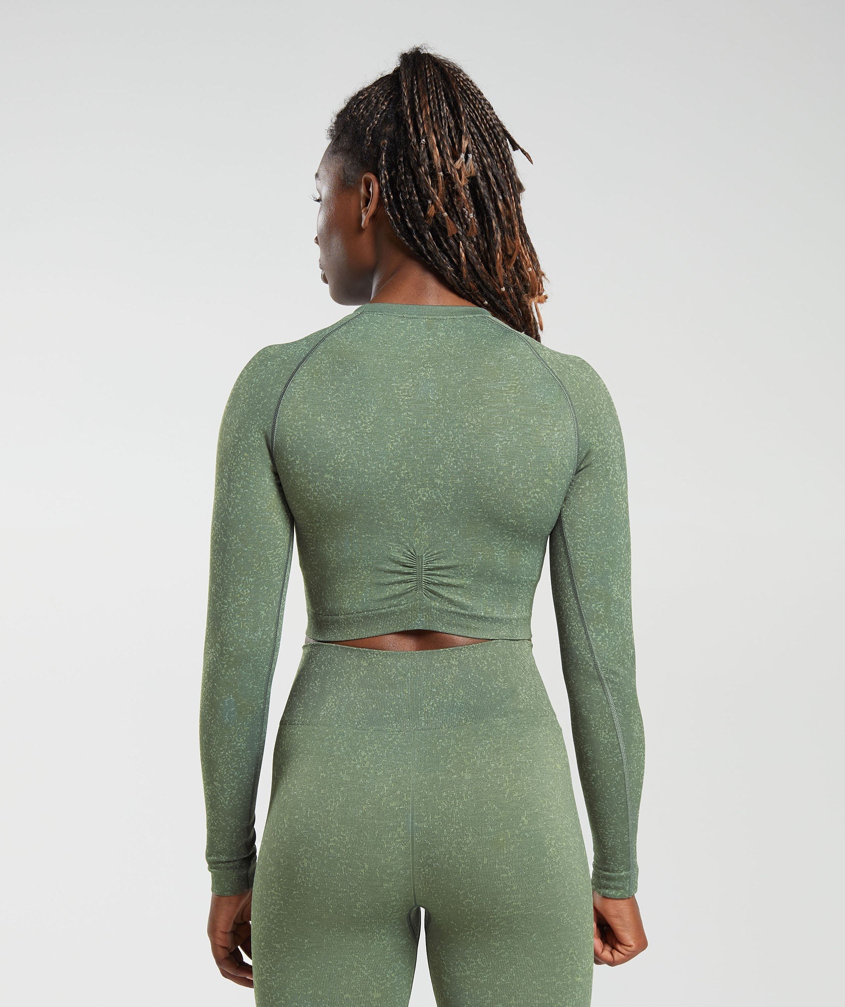 Adapt Fleck Seamless Long Sleeve Crop Top