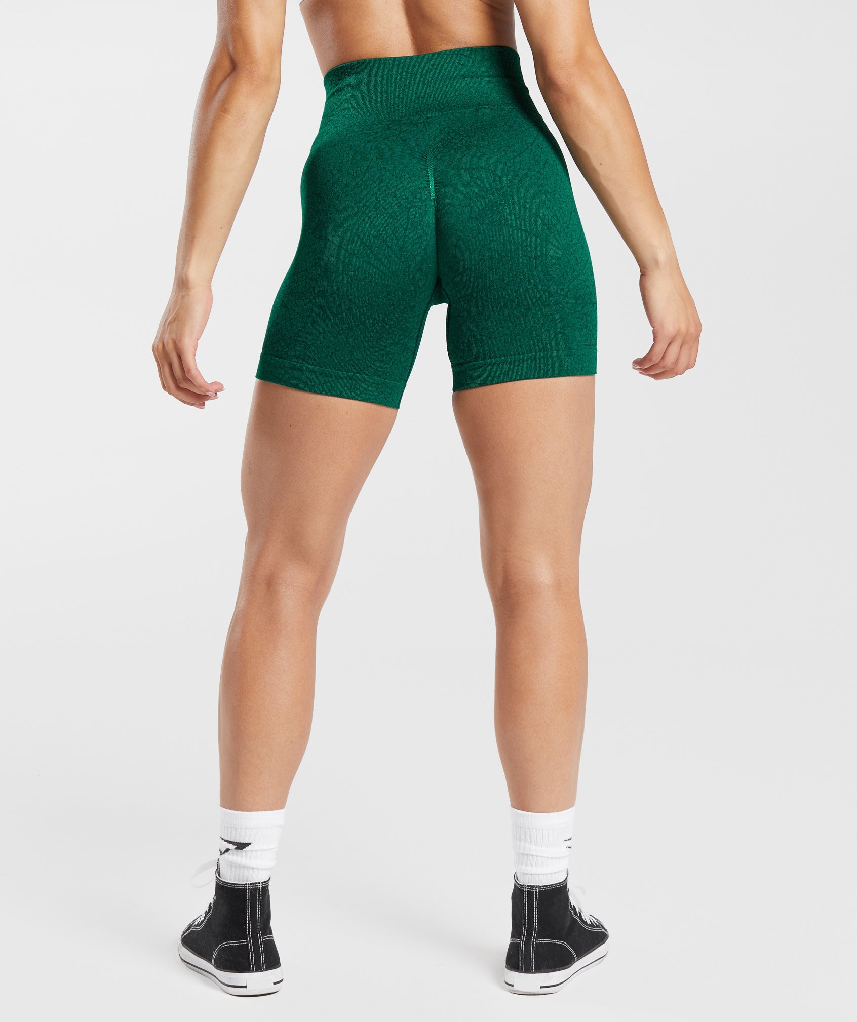 Adapt Pattern Seamless Shorts in Forest Green/Rich Green - view 2