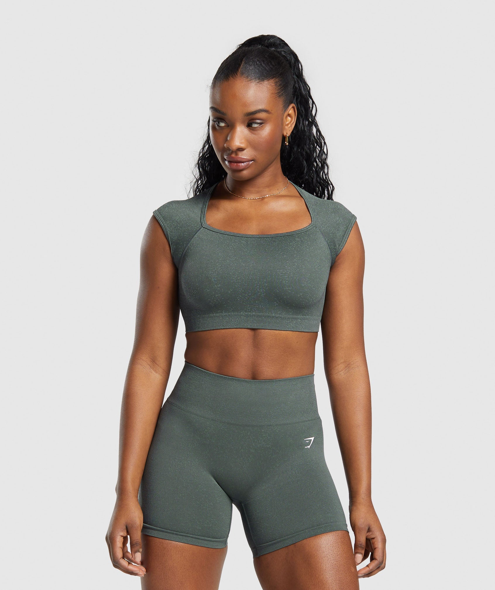 Peplum Gym Crop Top, Cornelia Gym Crop Top