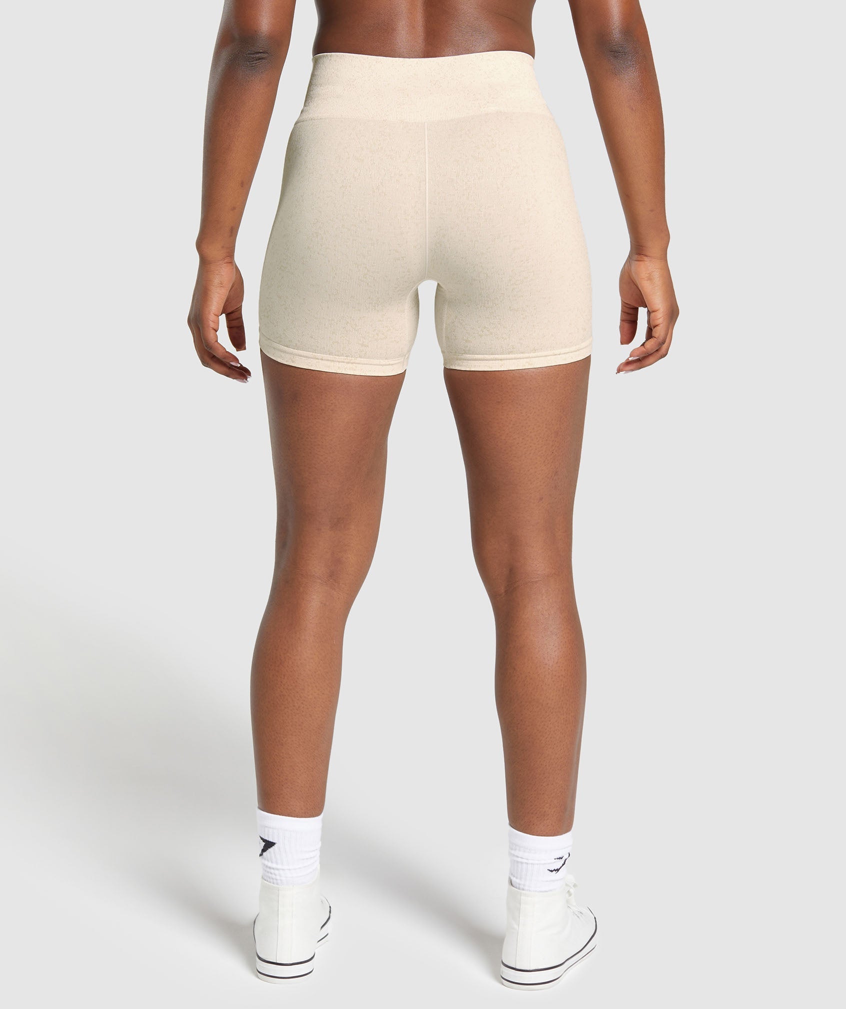 Adapt Fleck Seamless Shorts in Coconut White - view 2