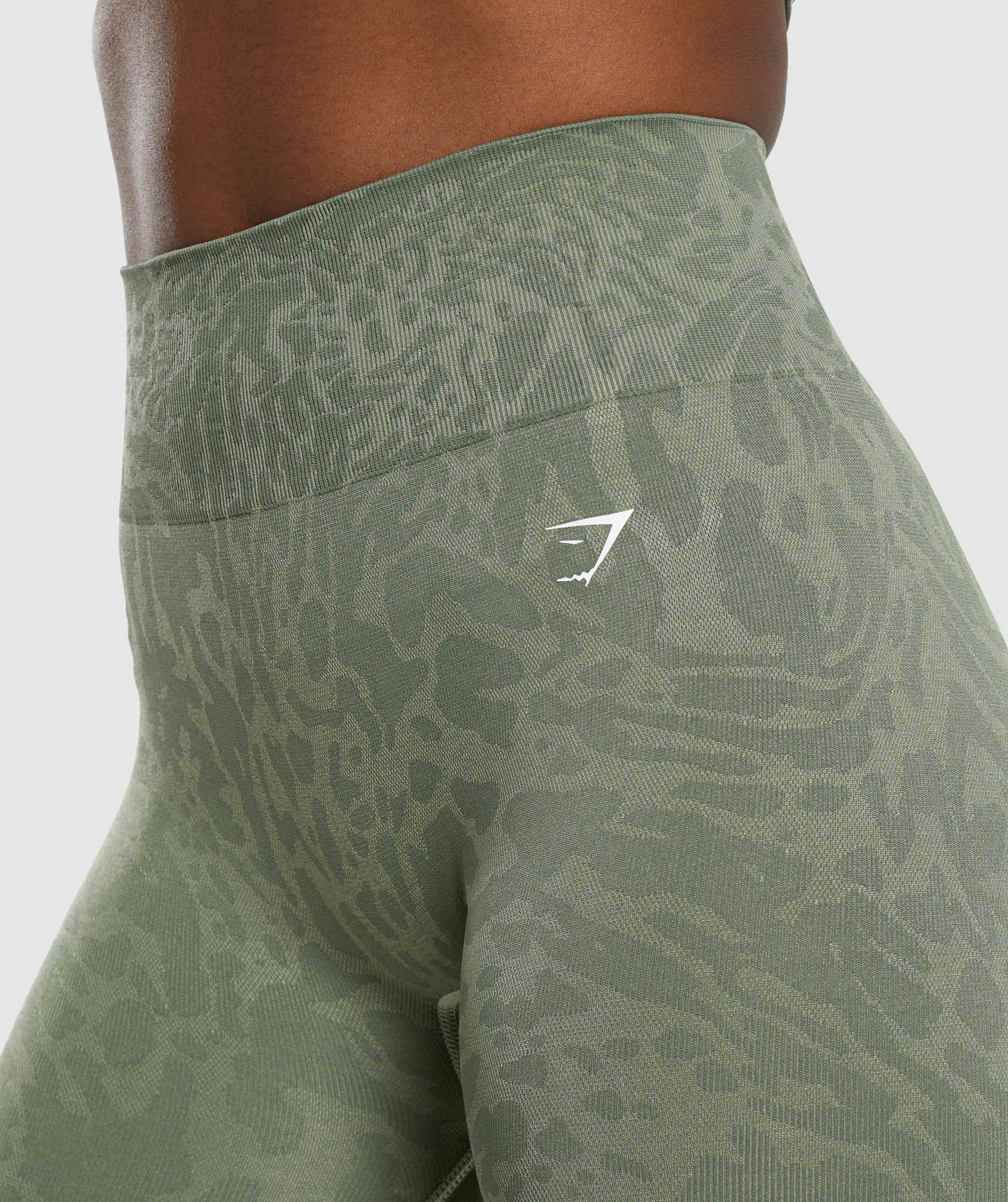 Adapt Safari Seamless Legging in Force Green/Faded Green - view 4