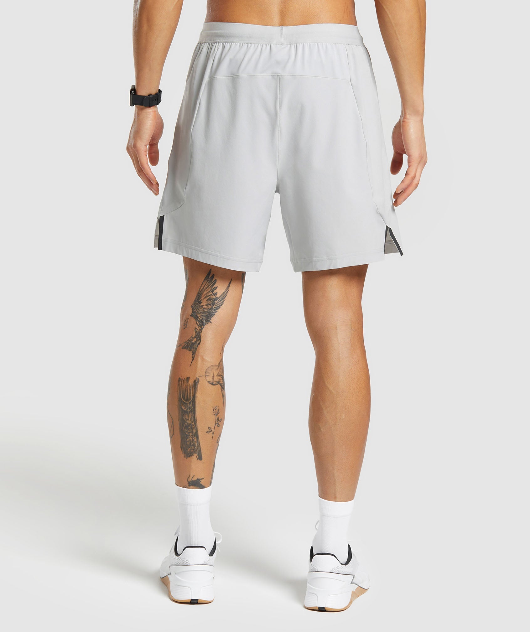 Apex 7" Hybrid Shorts in Light Grey - view 2