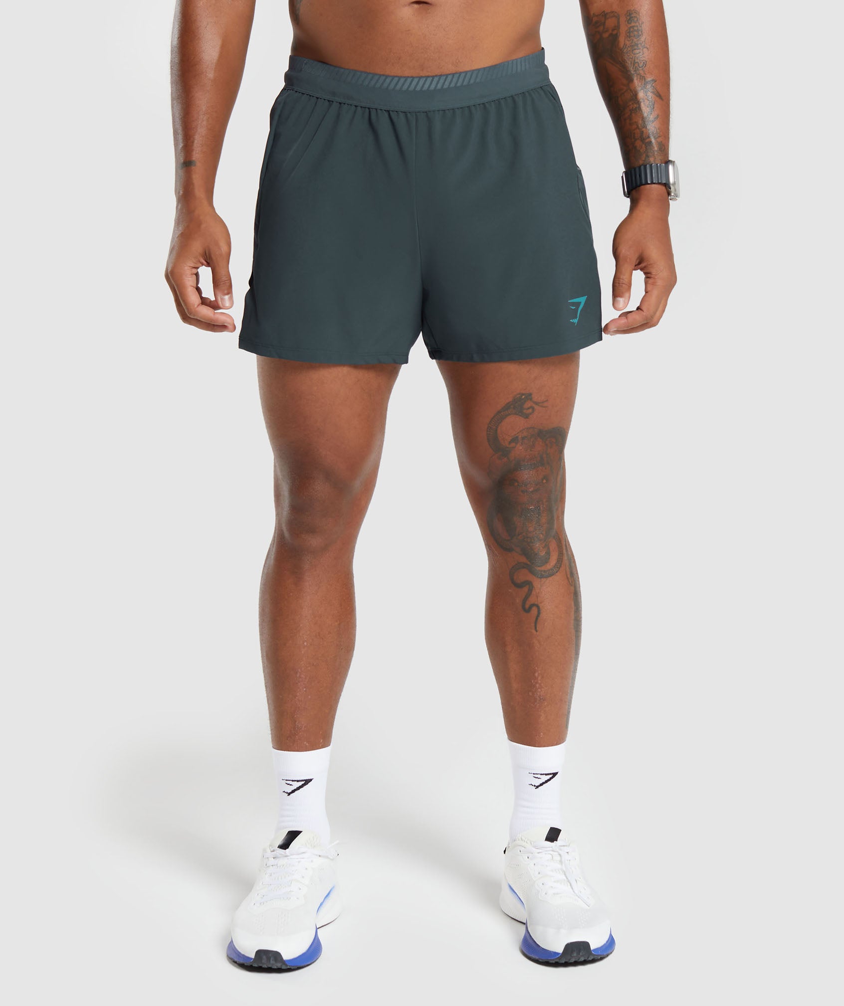 Apex Run 4" Shorts in Darkest Teal - view 1