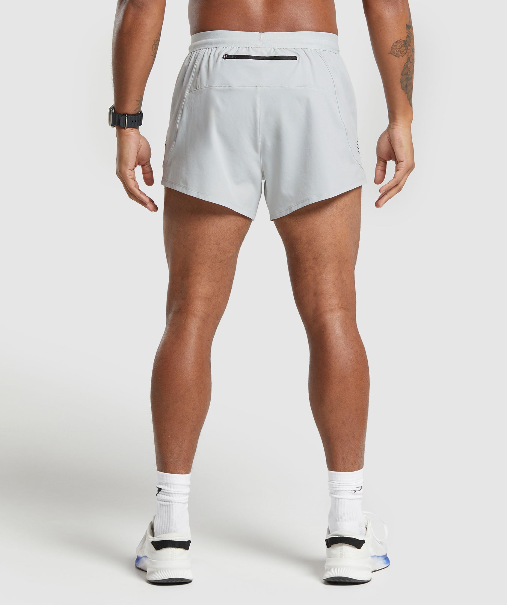 Apex Run 5" Shorts in Light Grey - view 2