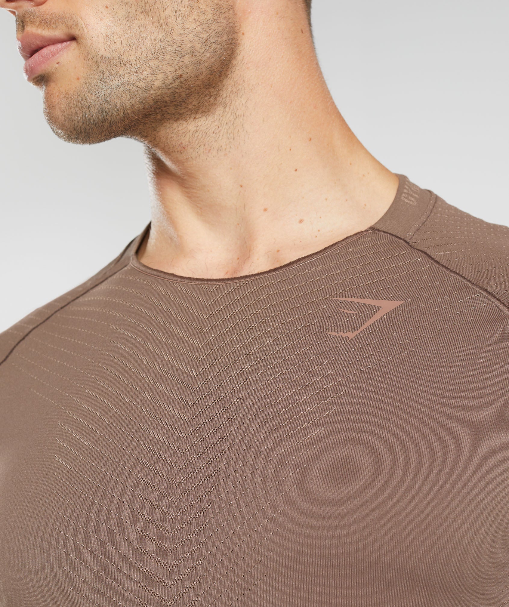 Apex Seamless T-Shirt in Soft Brown/Taupe Brown - view 6