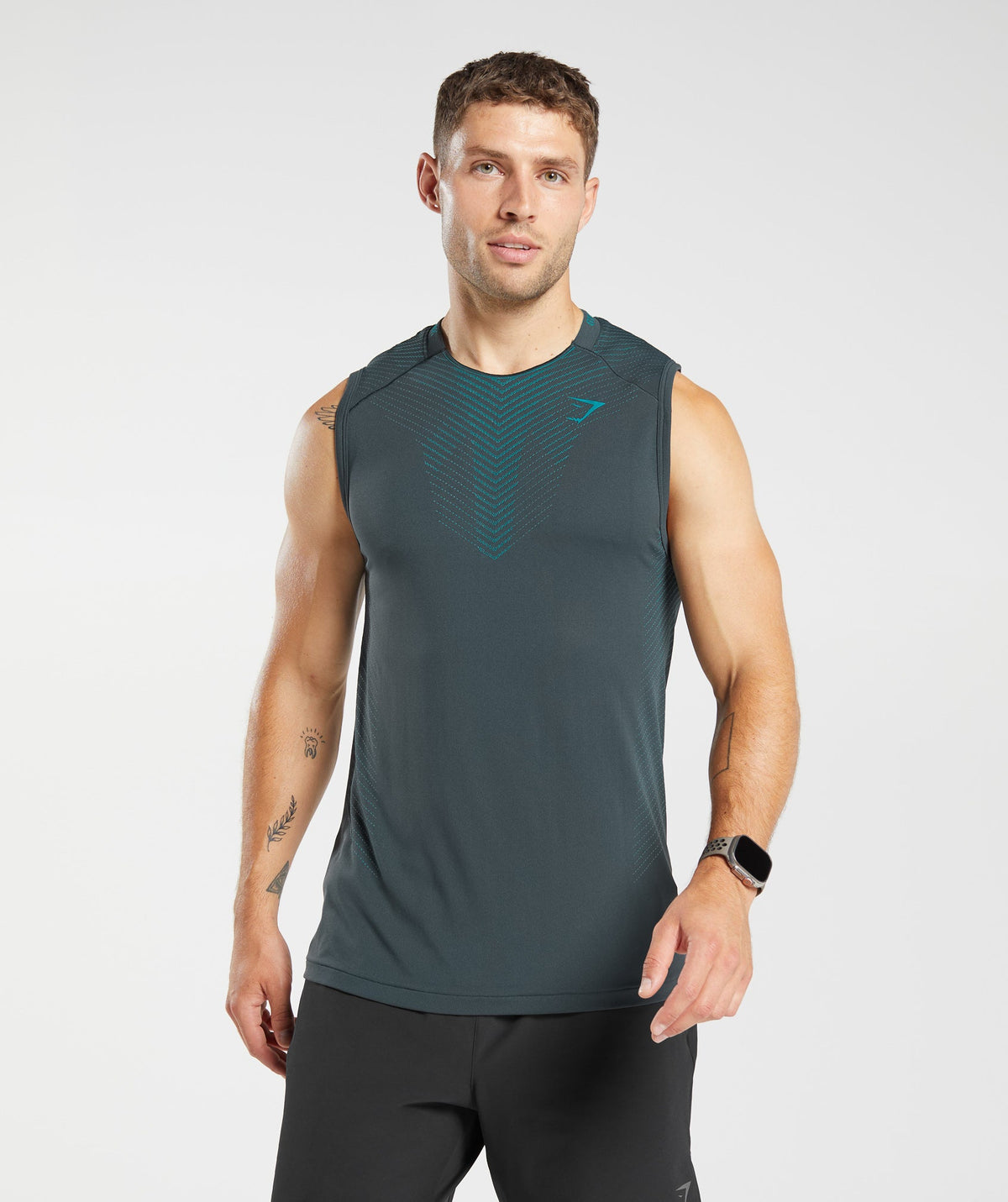 Gymshark Apex Tank - Drift Grey/Evening Blue | Gymshark