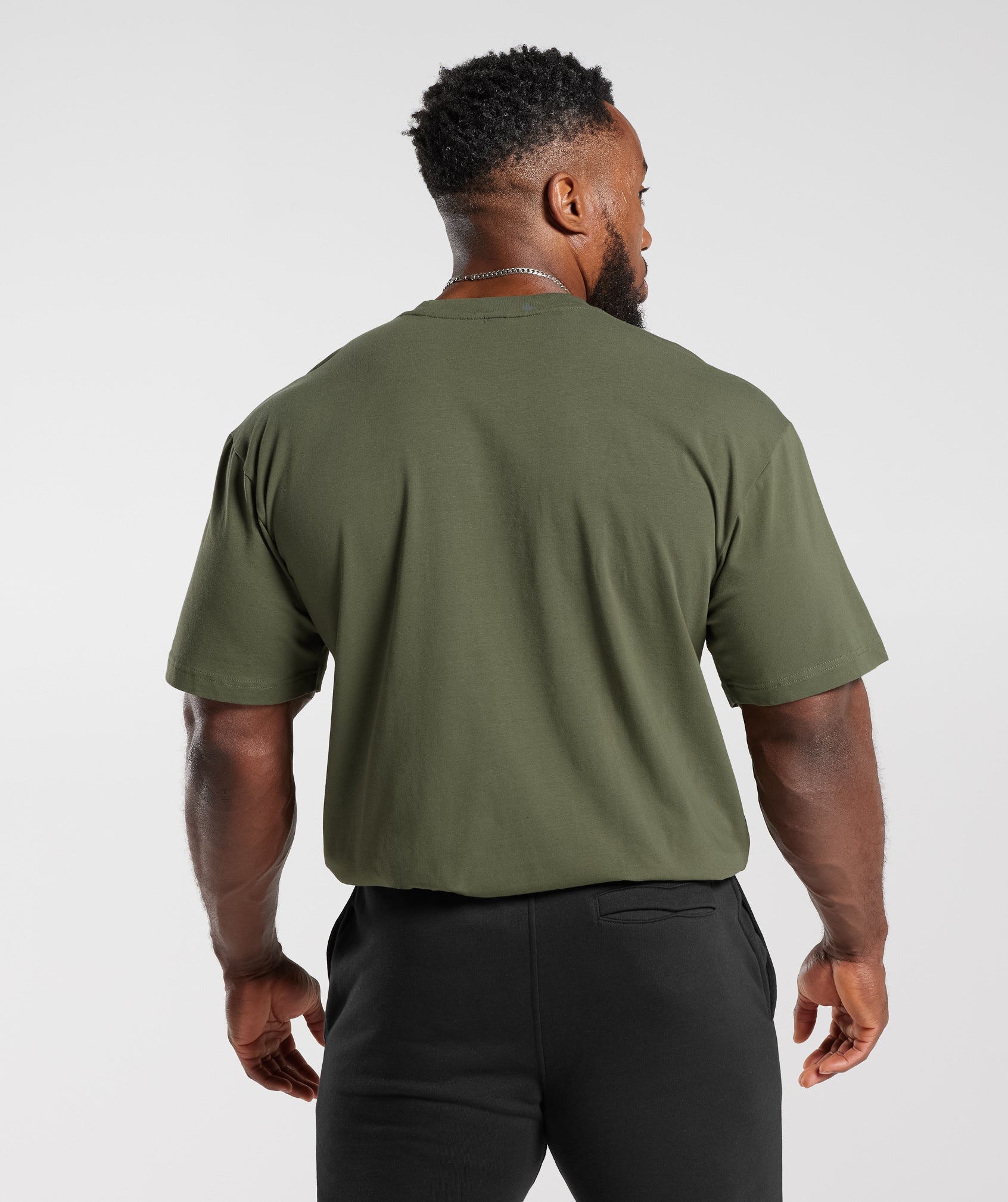 Apollo Oversized T-Shirt in Core Olive - view 2