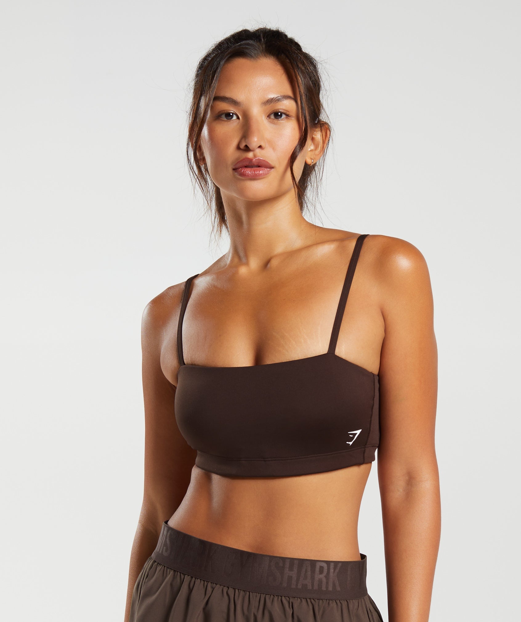 Bandeau Sports Bra in Shadow Brown - view 1