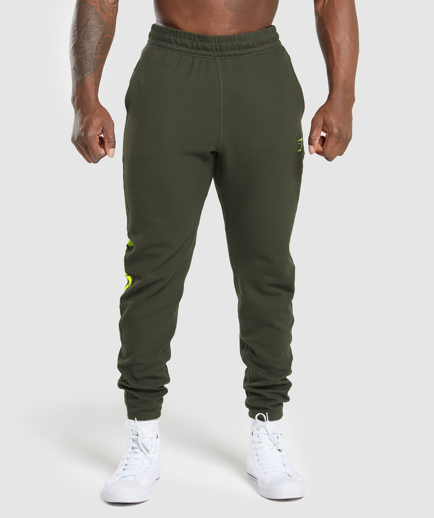 Bold Joggers in Deep Olive Green - view 2