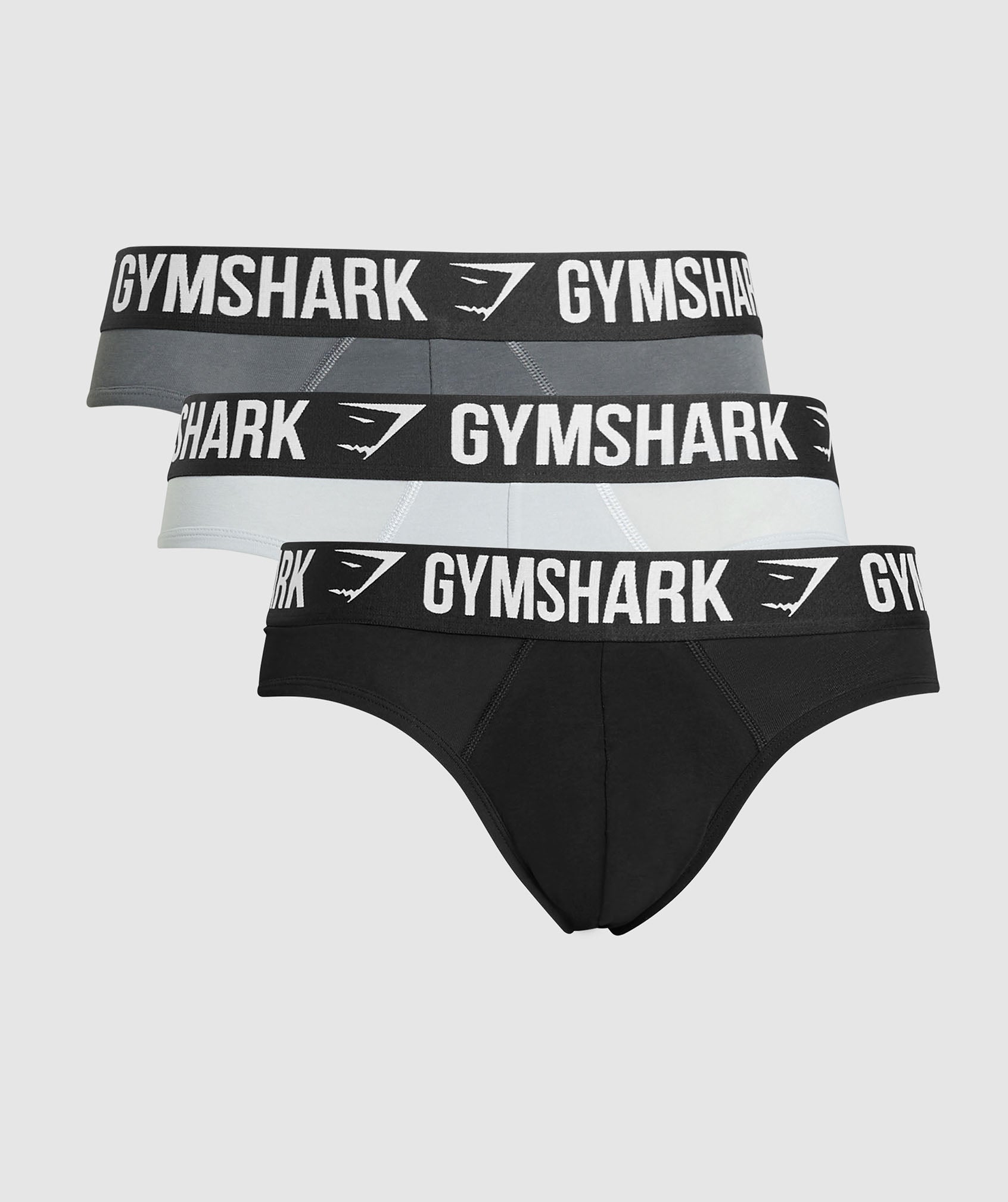 Gymshark Men's Sports Tech Boxers 3 Pack, Black / Core Green