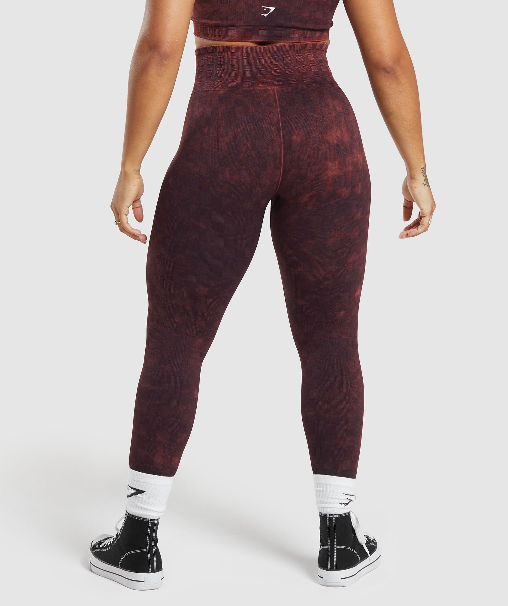 Gymshark Adapt Camo Seamless Ribbed Leggings - Midnight Blue/Ash