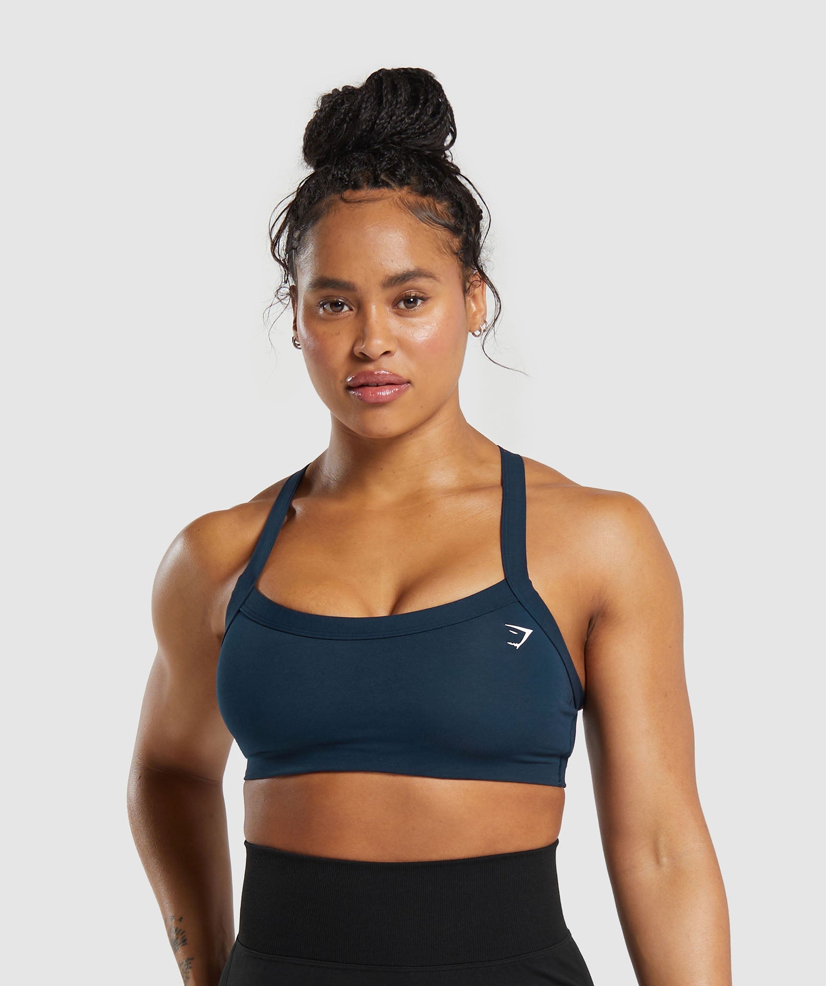 Cotton Lifting Sports Bra in Navy - view 1