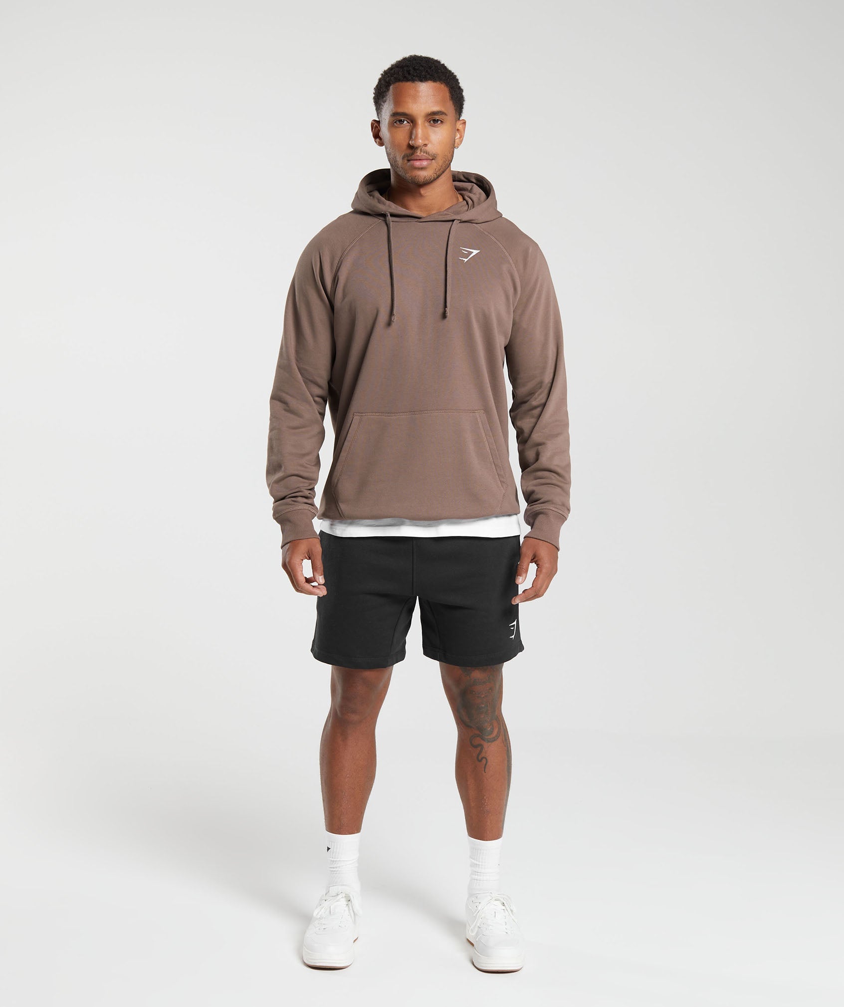 Crest Hoodie in Truffle Brown