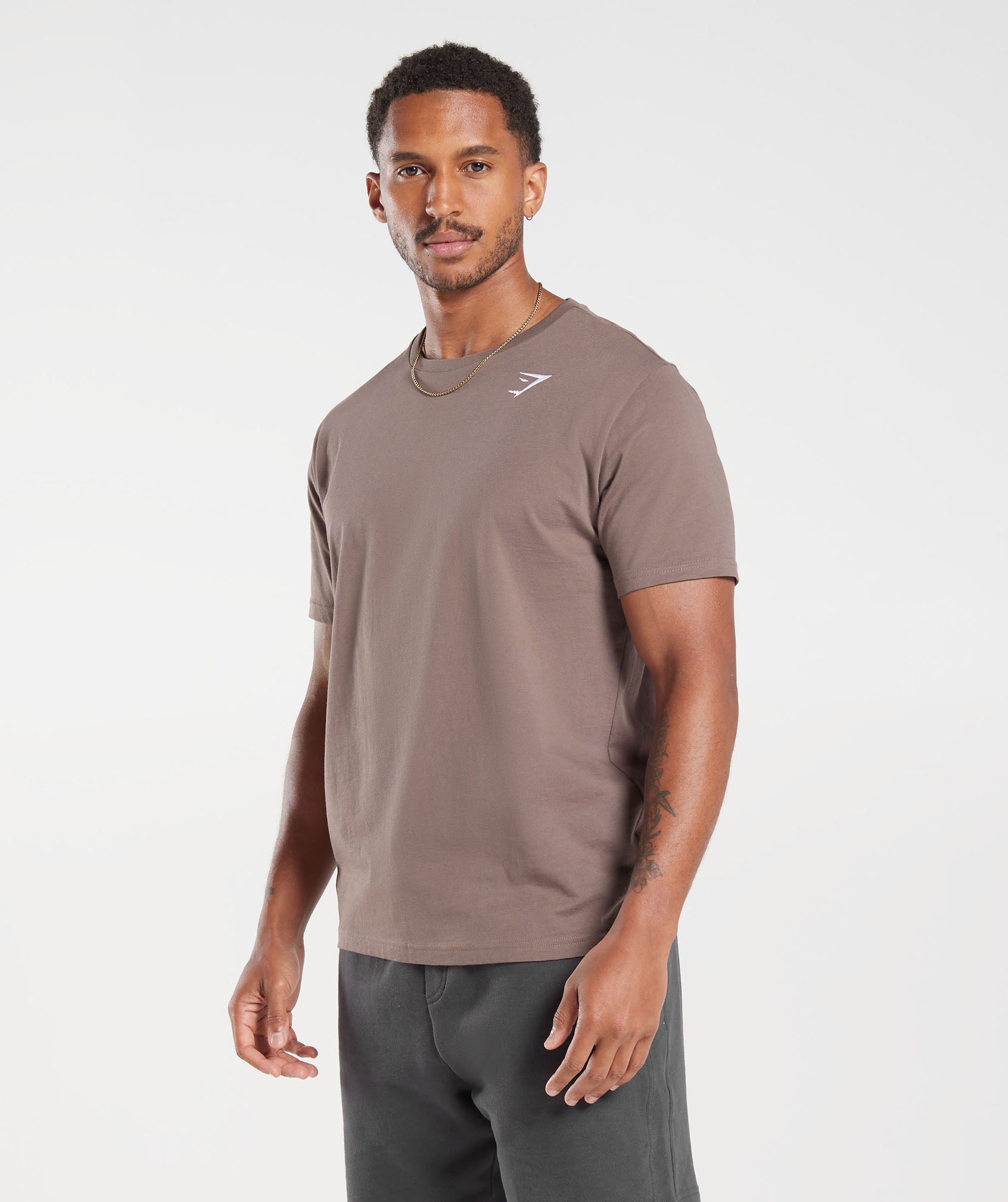 Crest T-Shirt in Truffle Brown