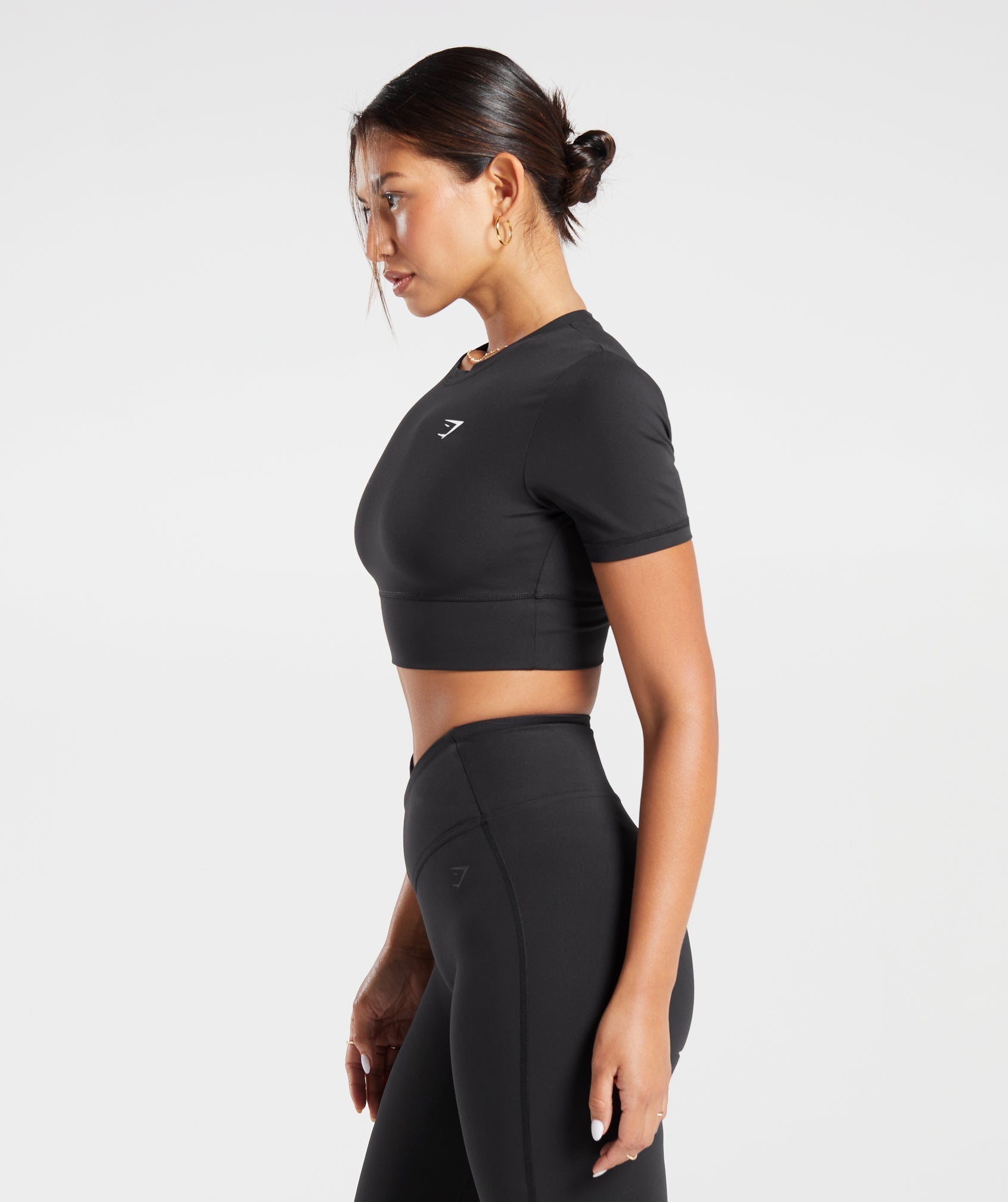 Gymshark Crossover Crop Top - Black