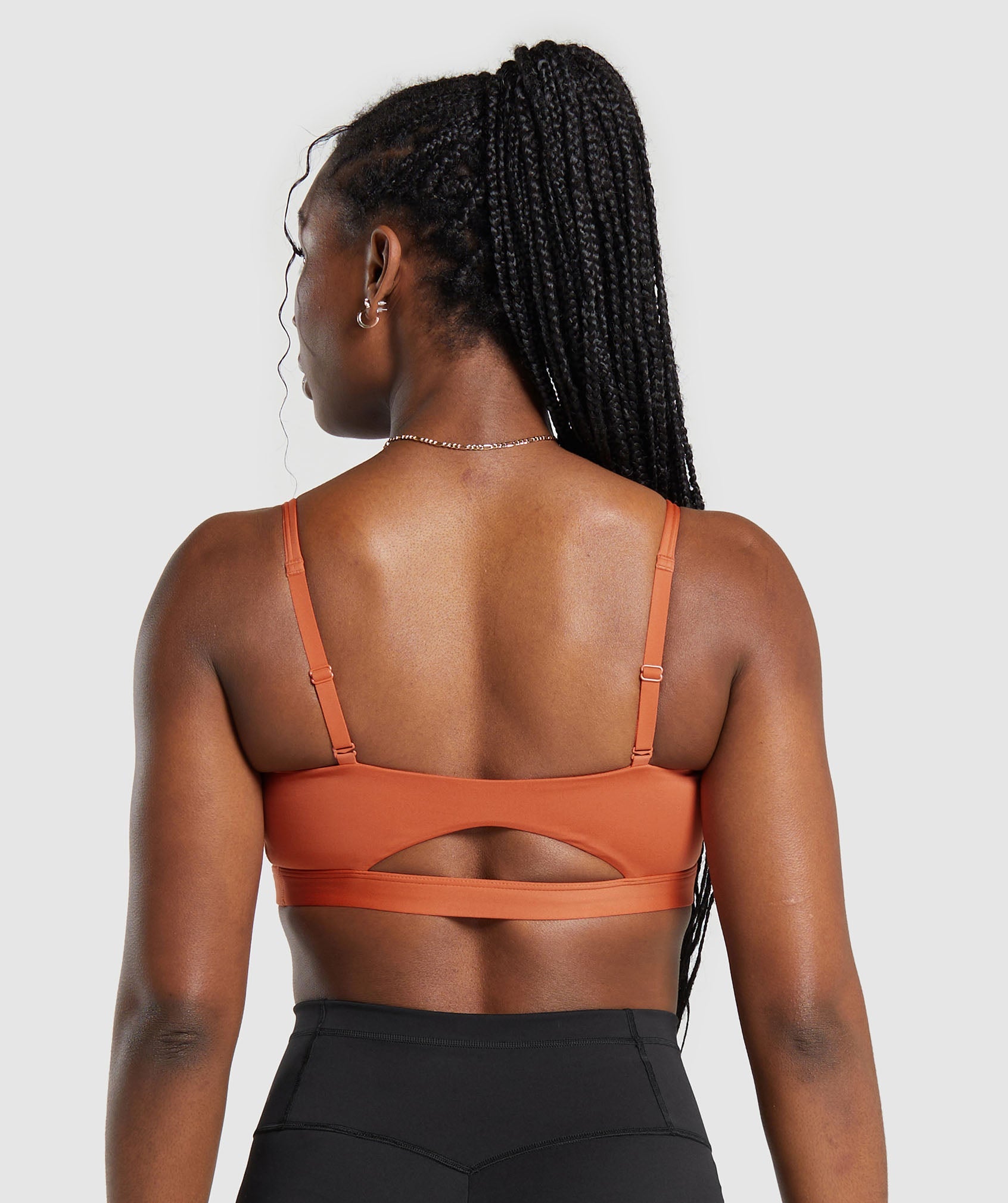 Cut Out Bandeau in Muted Orange - view 2