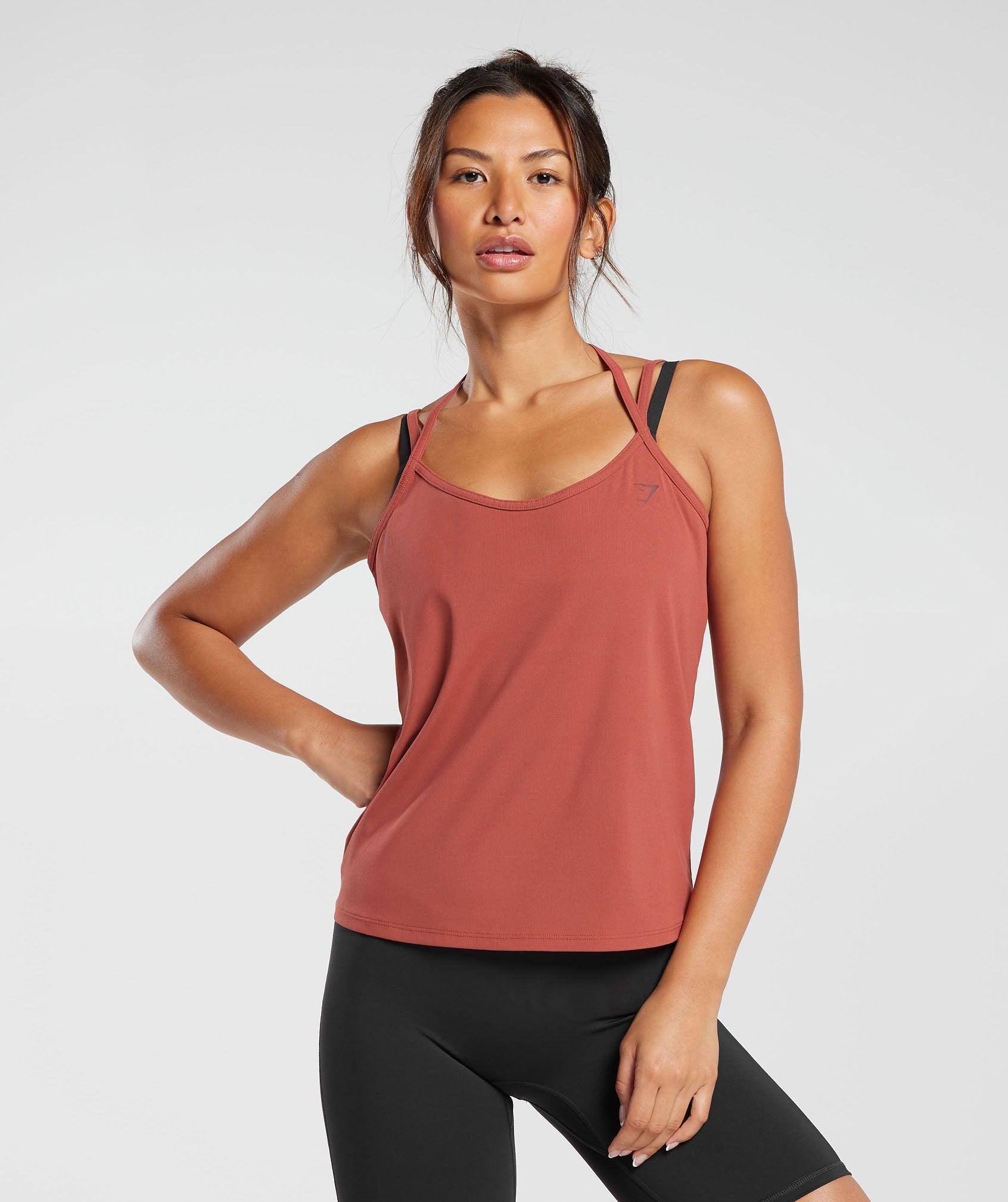 Gymshark Elevate Strappy Tank - Rust Red