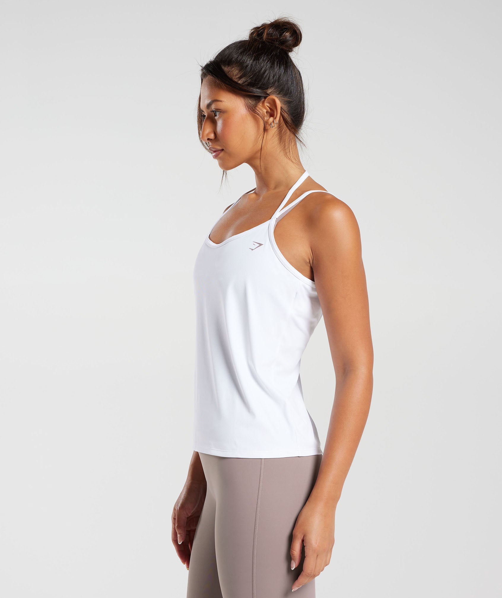 Very Sexy Low Scoop Neck Seamless Stretch Racerback Yoga Tank Top White  S/M/L