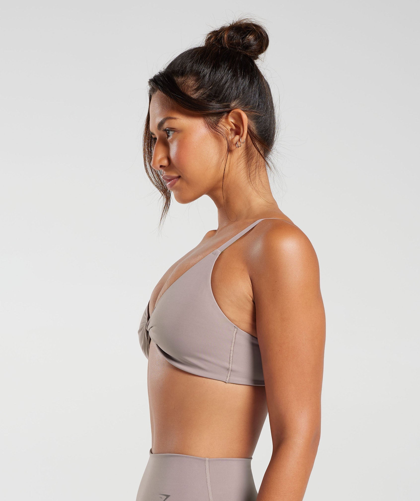 Elevate Twist Front Bralette in Washed Mauve - view 3