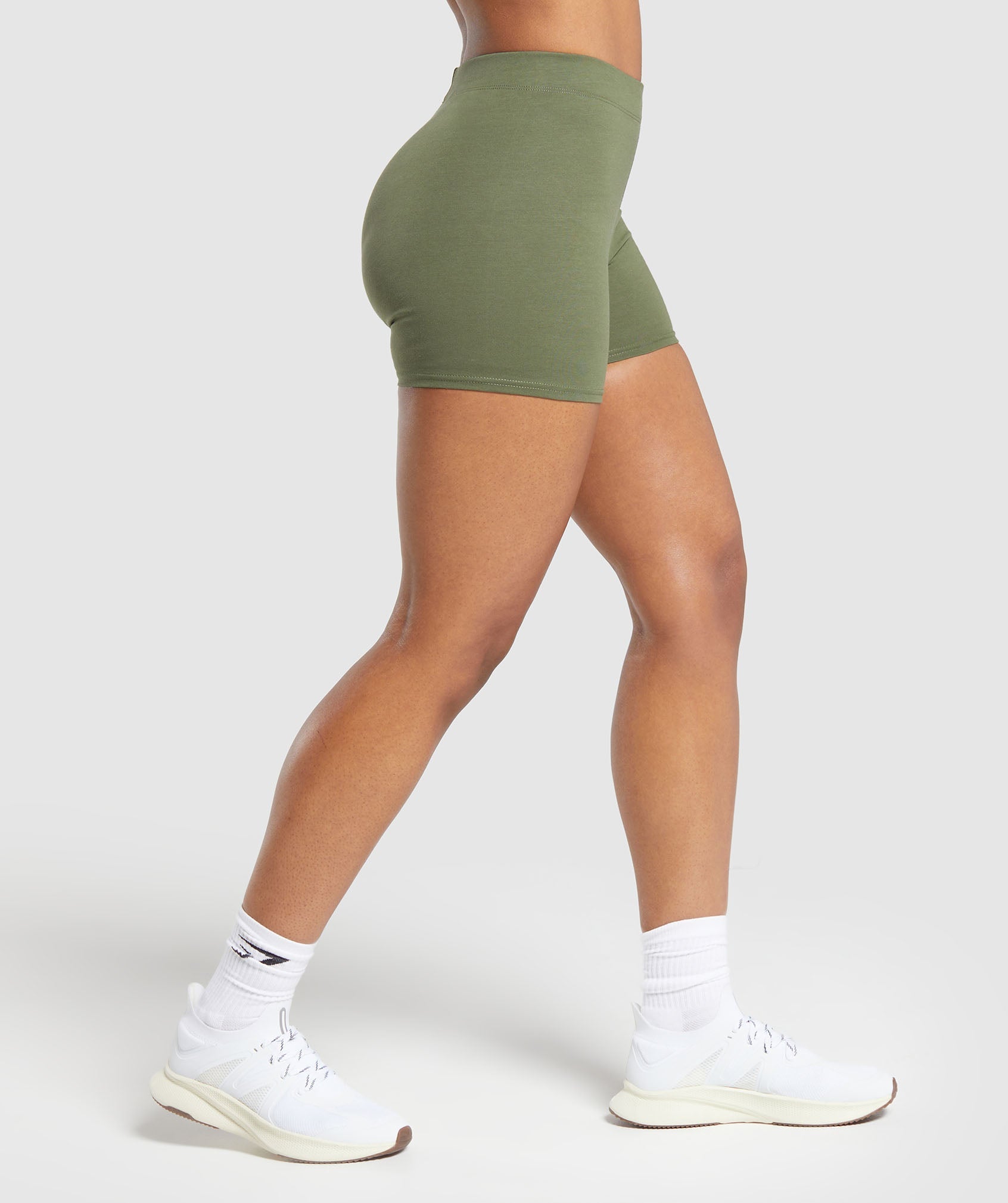 Everyday Cotton Shorts in Core Olive - view 3